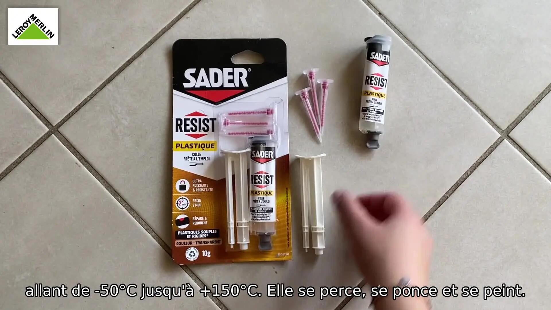 Vidéo client colle réparation Sader Resist