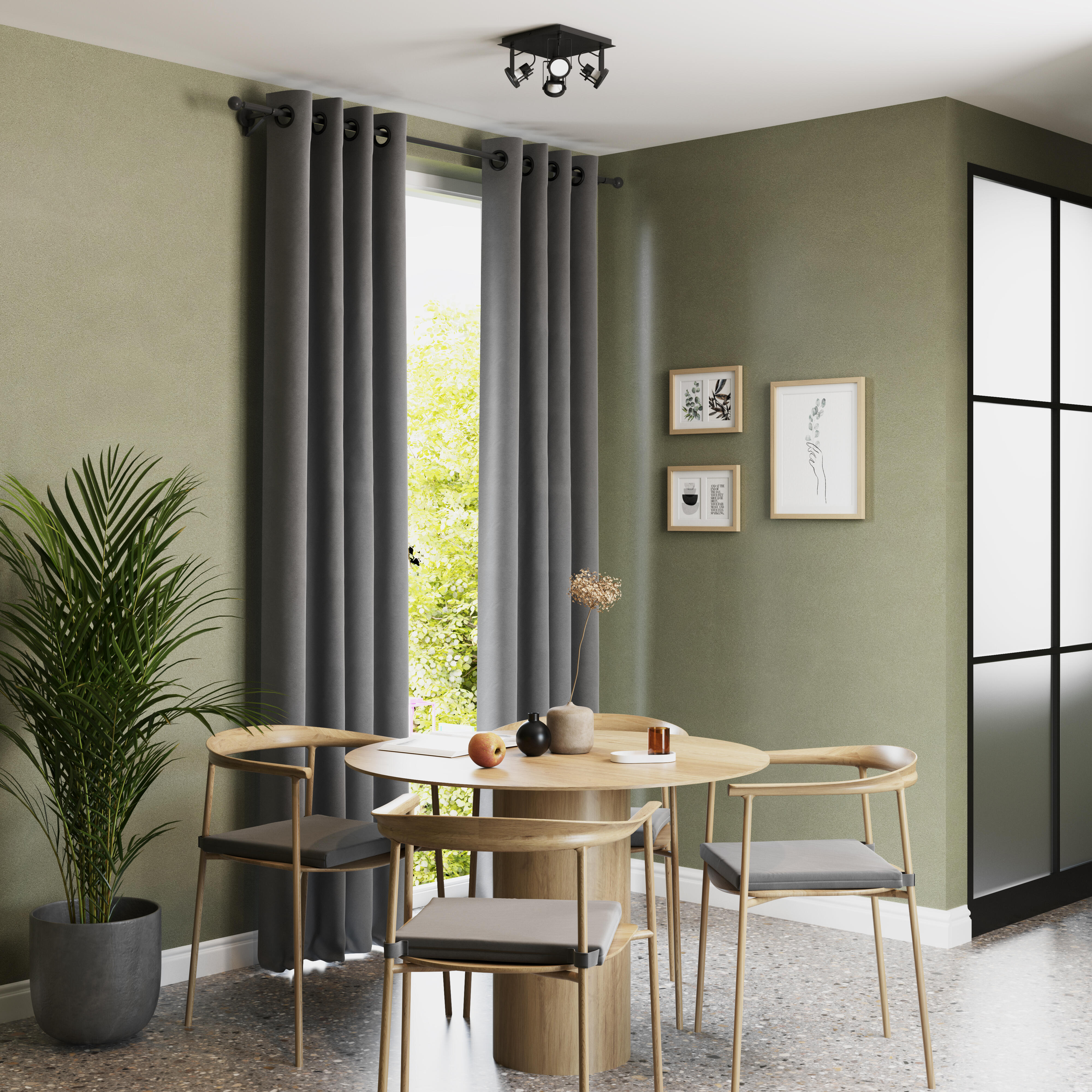 Cortinado ilhós blackout Miami 140x280cm cinza Inspire - 3