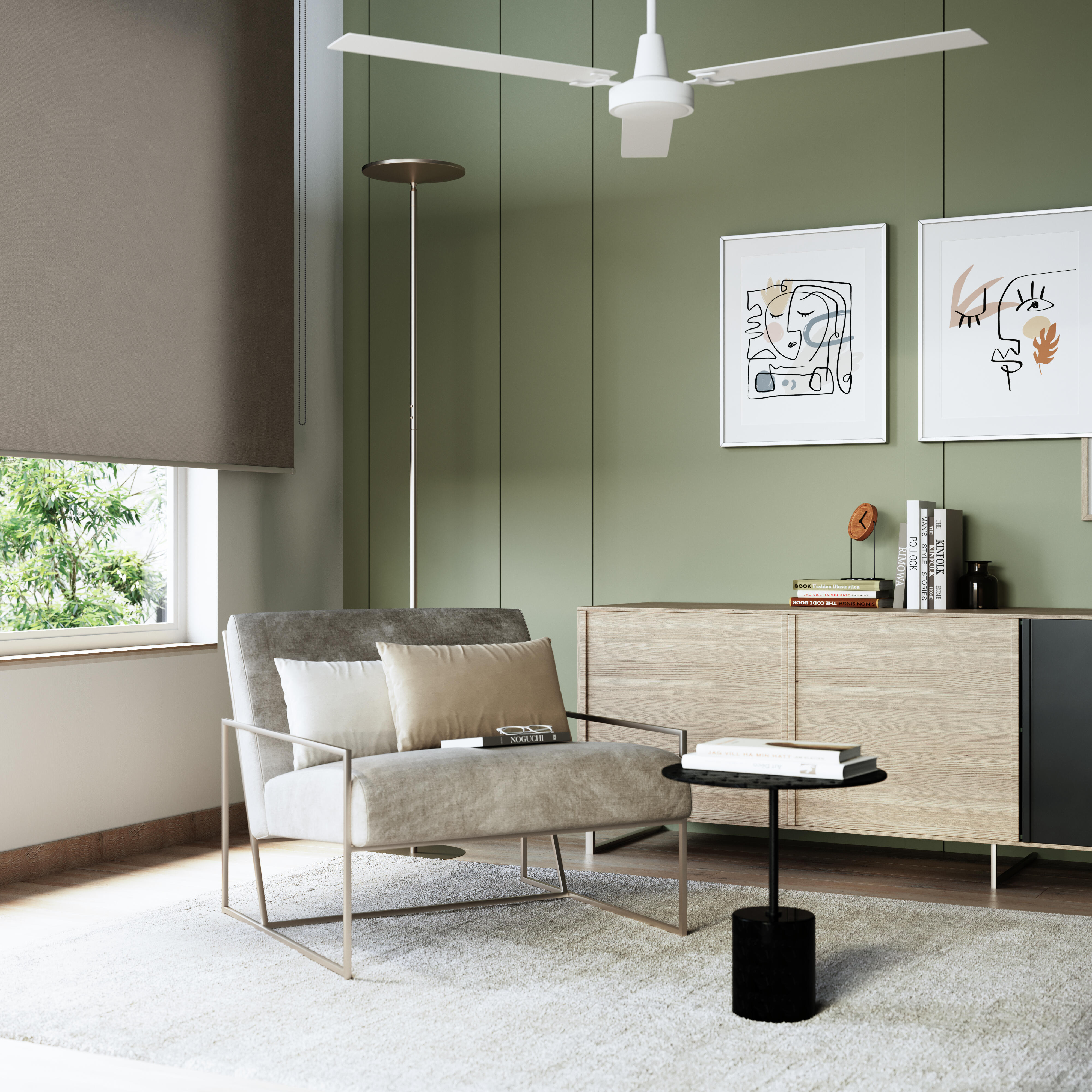 Estore de rolo blackout Bossa Moon Inspire 90 x 250cm castanho - 2