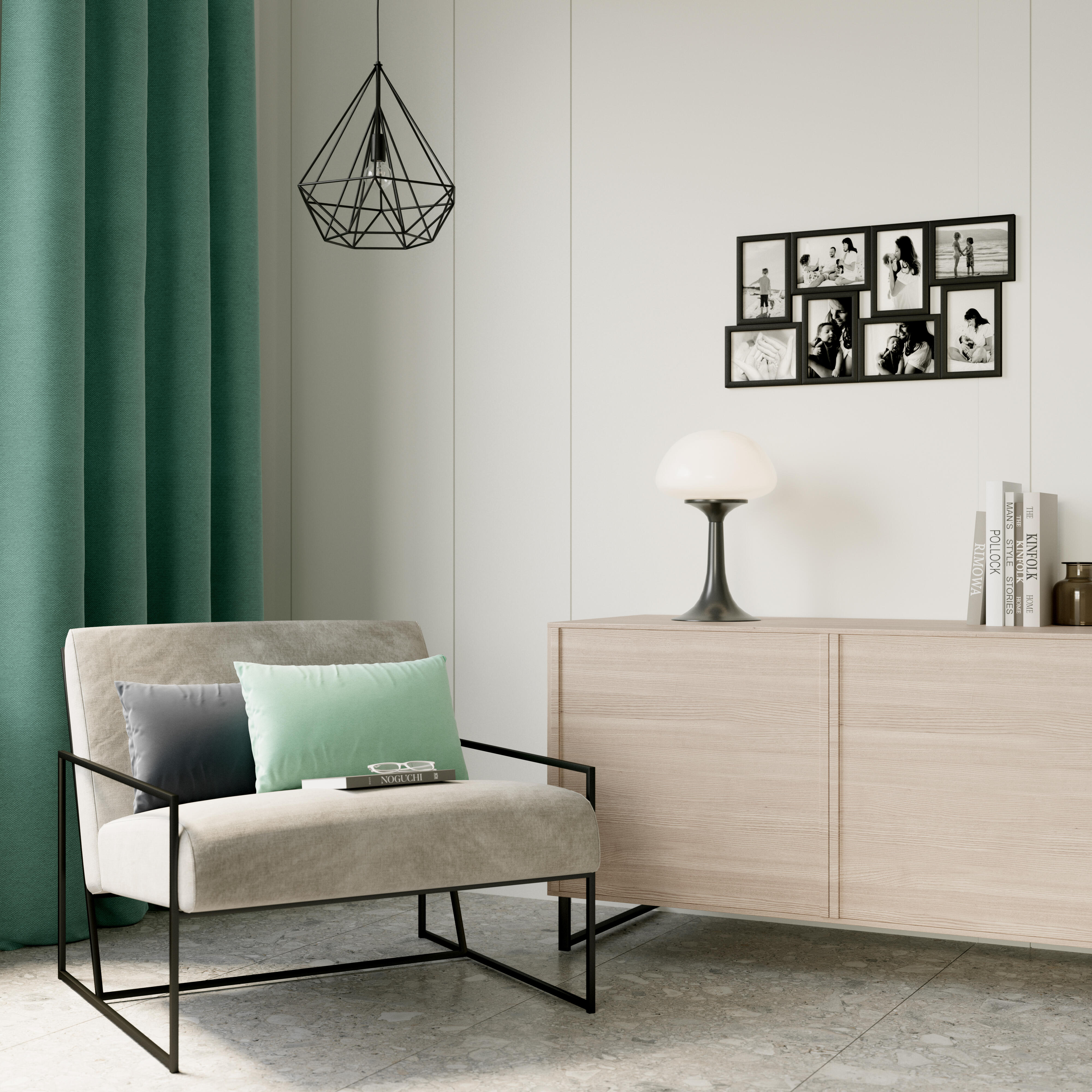 Multifotos Daby negro de 59x59 cm INSPIRE - 7