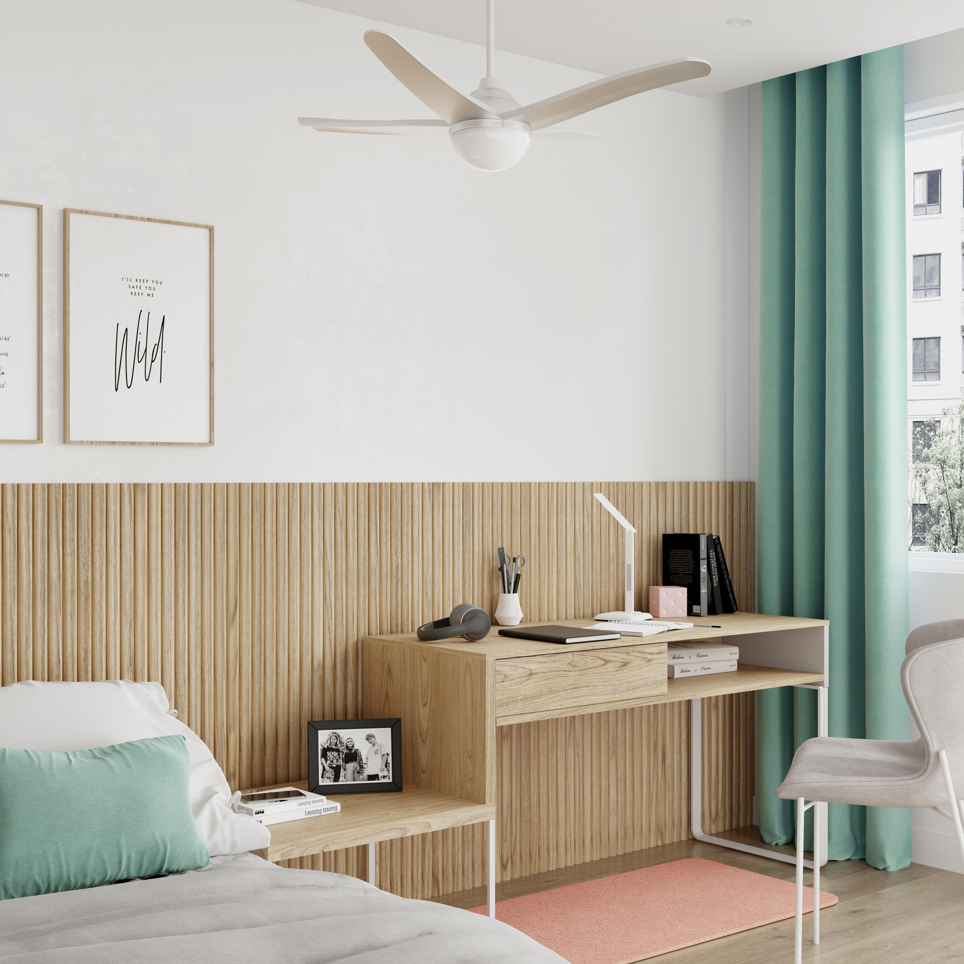 Flexo para escritorio táctil LED Alex INSPIRE con estructura blanca CCT 3000K-6500K alimentación a red - 4