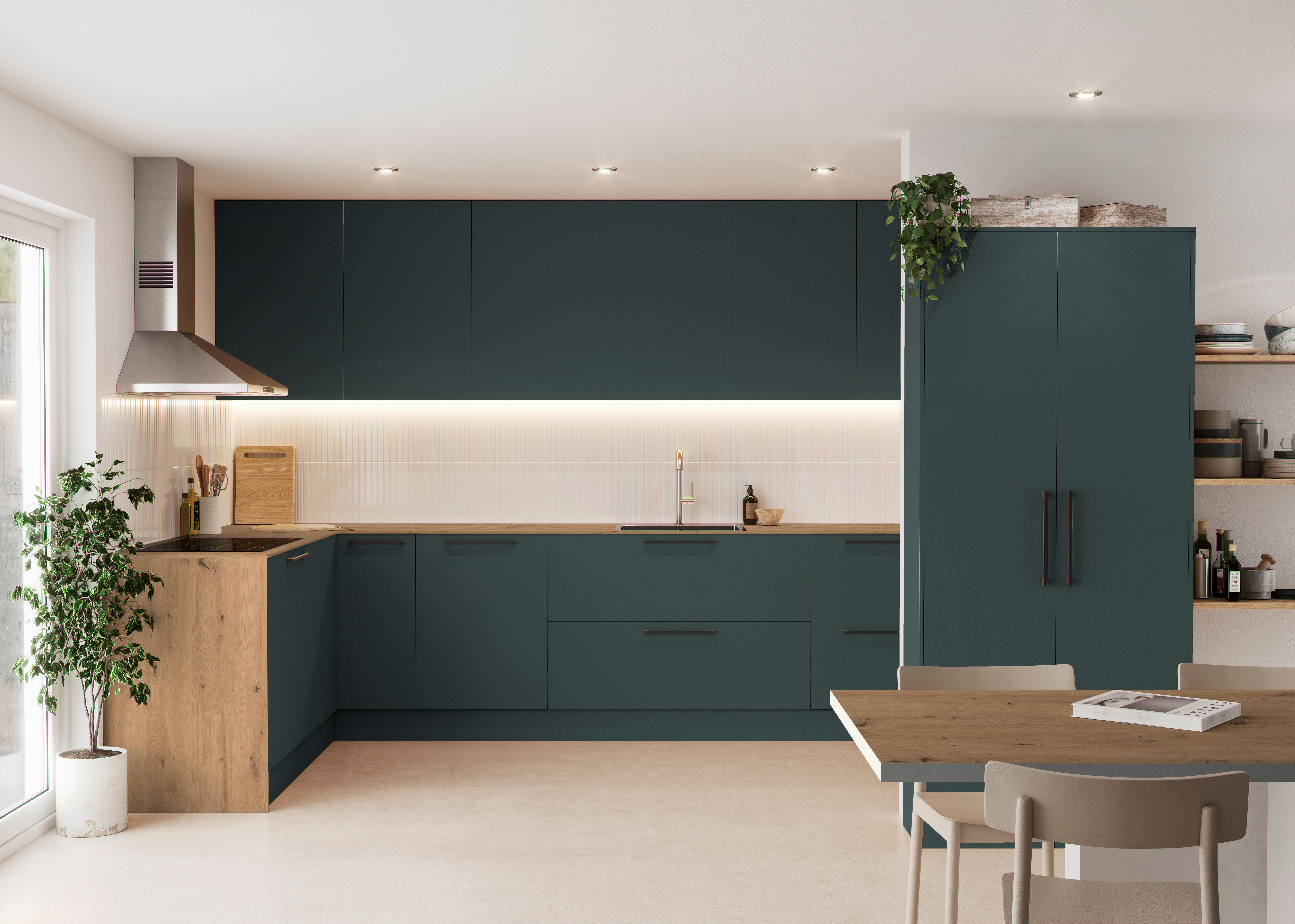 Tampo de cozinha laminado 360X63X1.3 cm New Compacto carvalho amazónia - 7