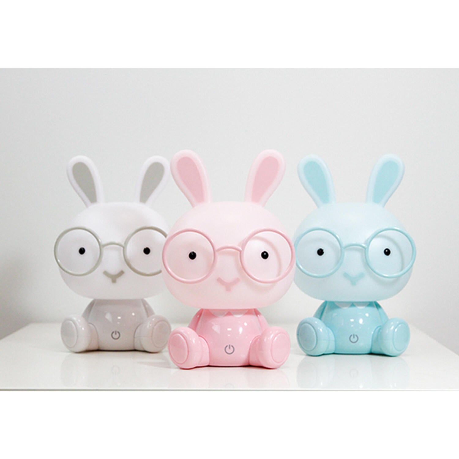 Lampada da tavolo LED bambino Bunny USB rosa, luce naturale 55 LUMEN - 3