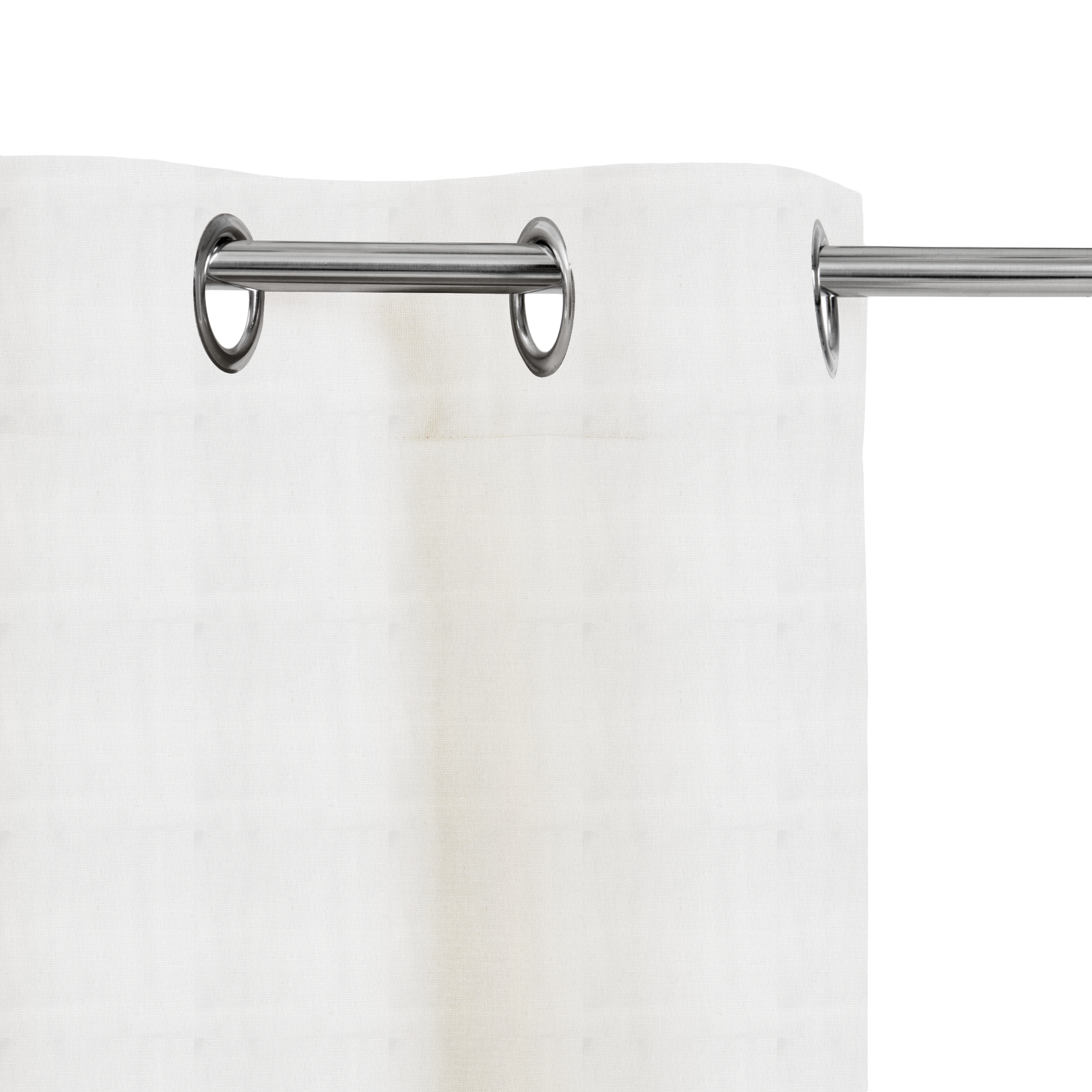 Cortinado ilhós Jungle 140x280cm branco cinza Inspire - 4