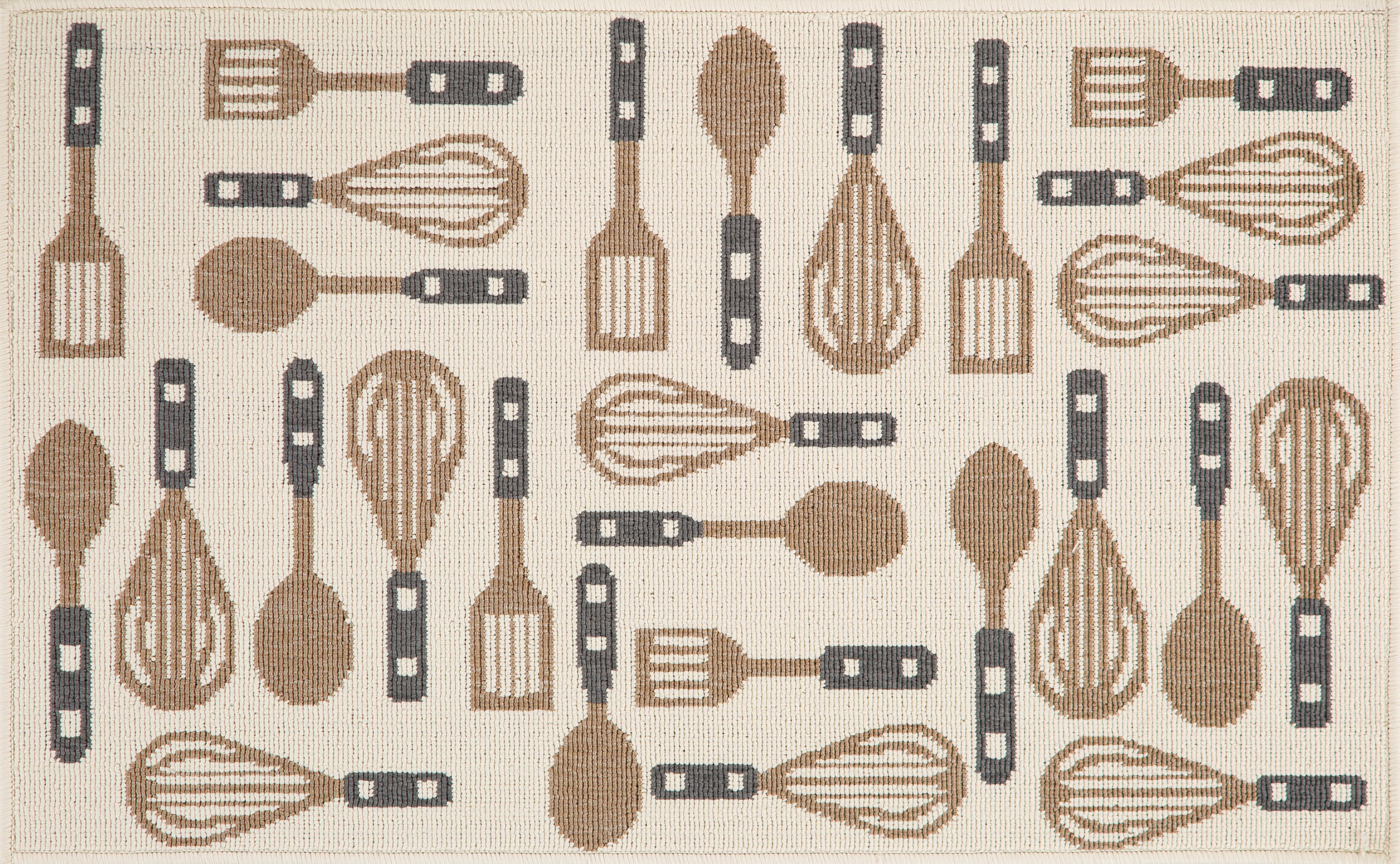 Alfombra pie de cama ext/int polipropileno abba cooker beige 50x110cm