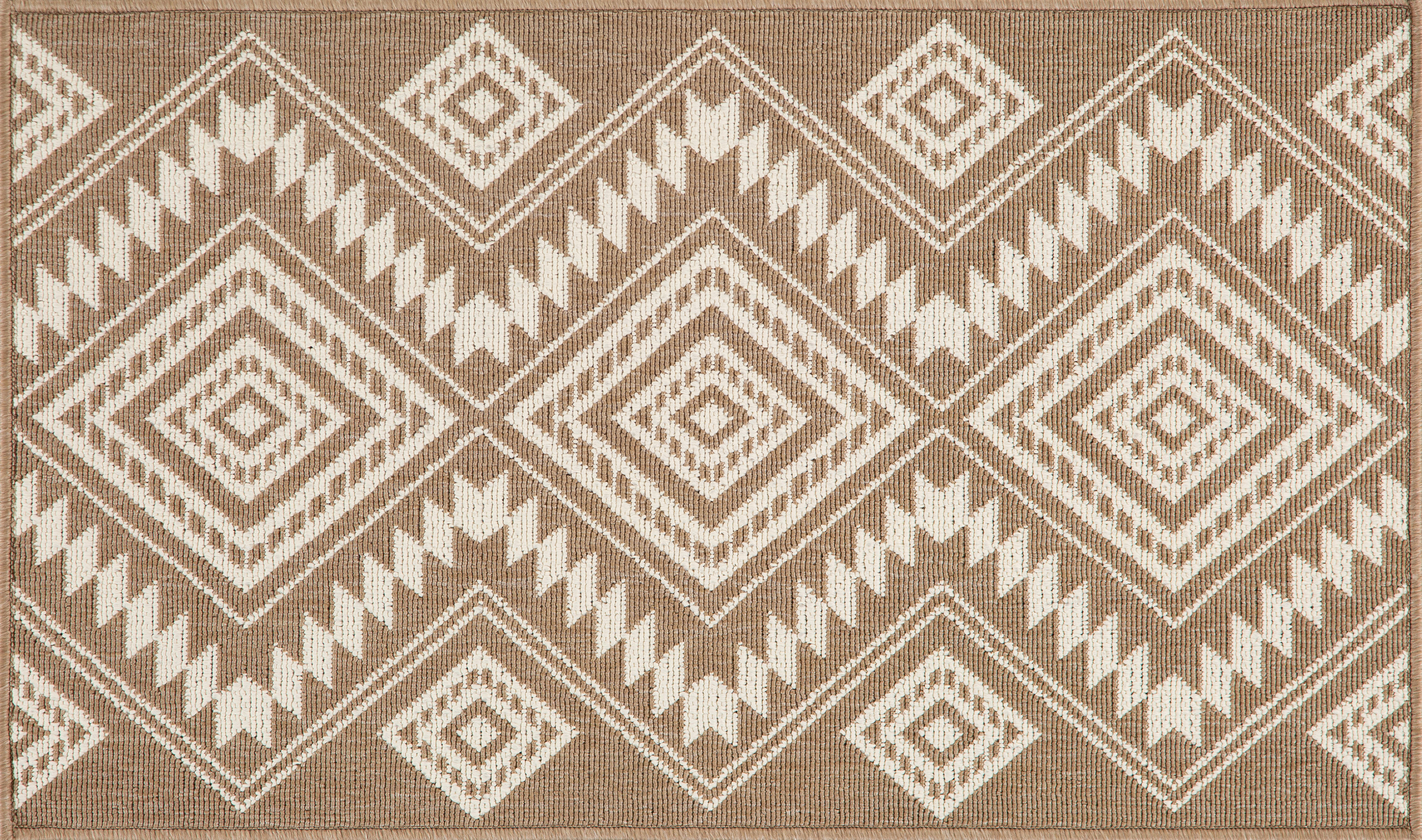 Alfombra pie de cama ext/int polipropileno abba mahal marrón 50x110cm
