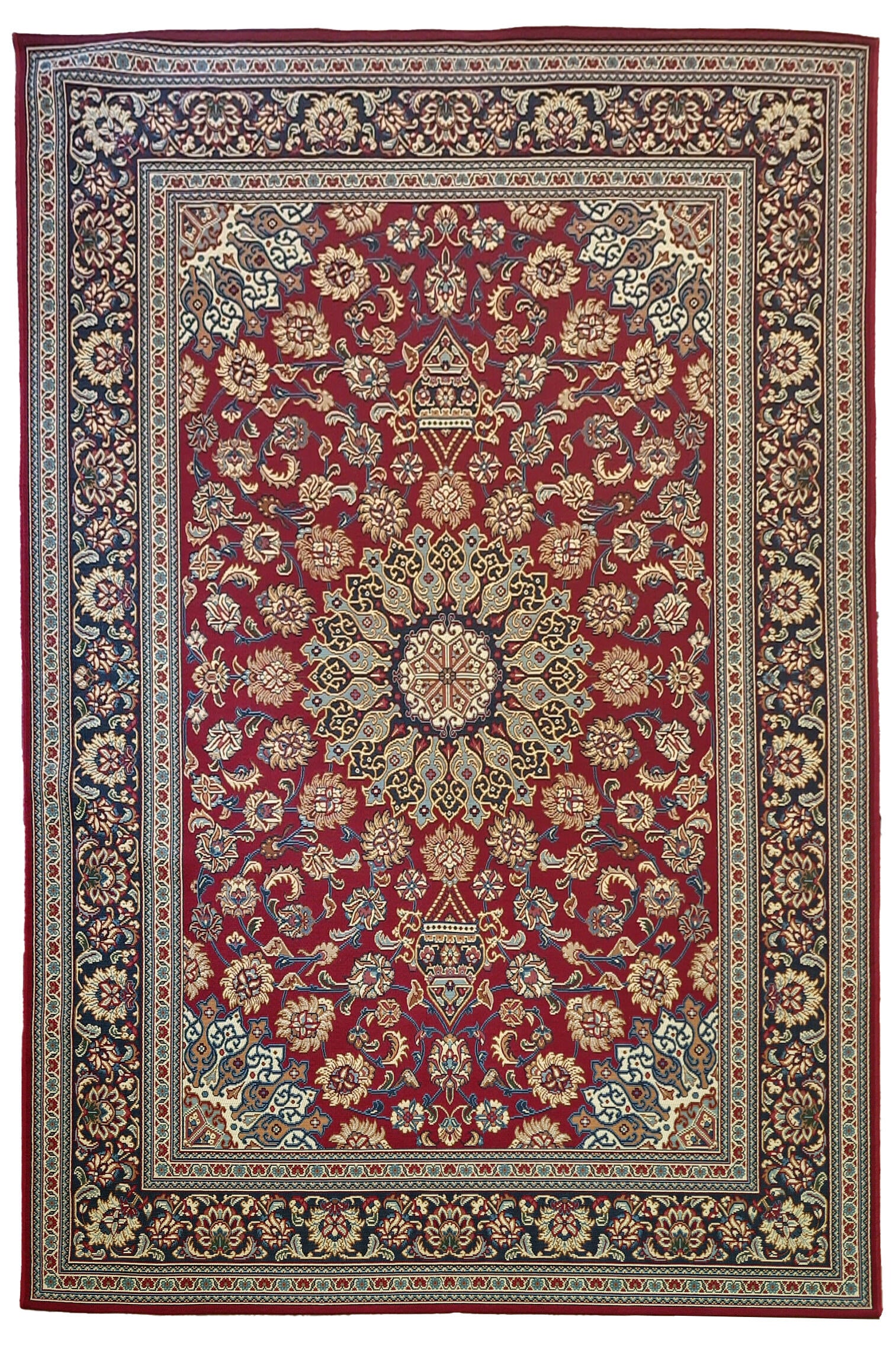 Alfombra exterior/interior polipropileno tejido plano base antideslizante java nicola geométrico rojo lavable en lavadora 240x340cm