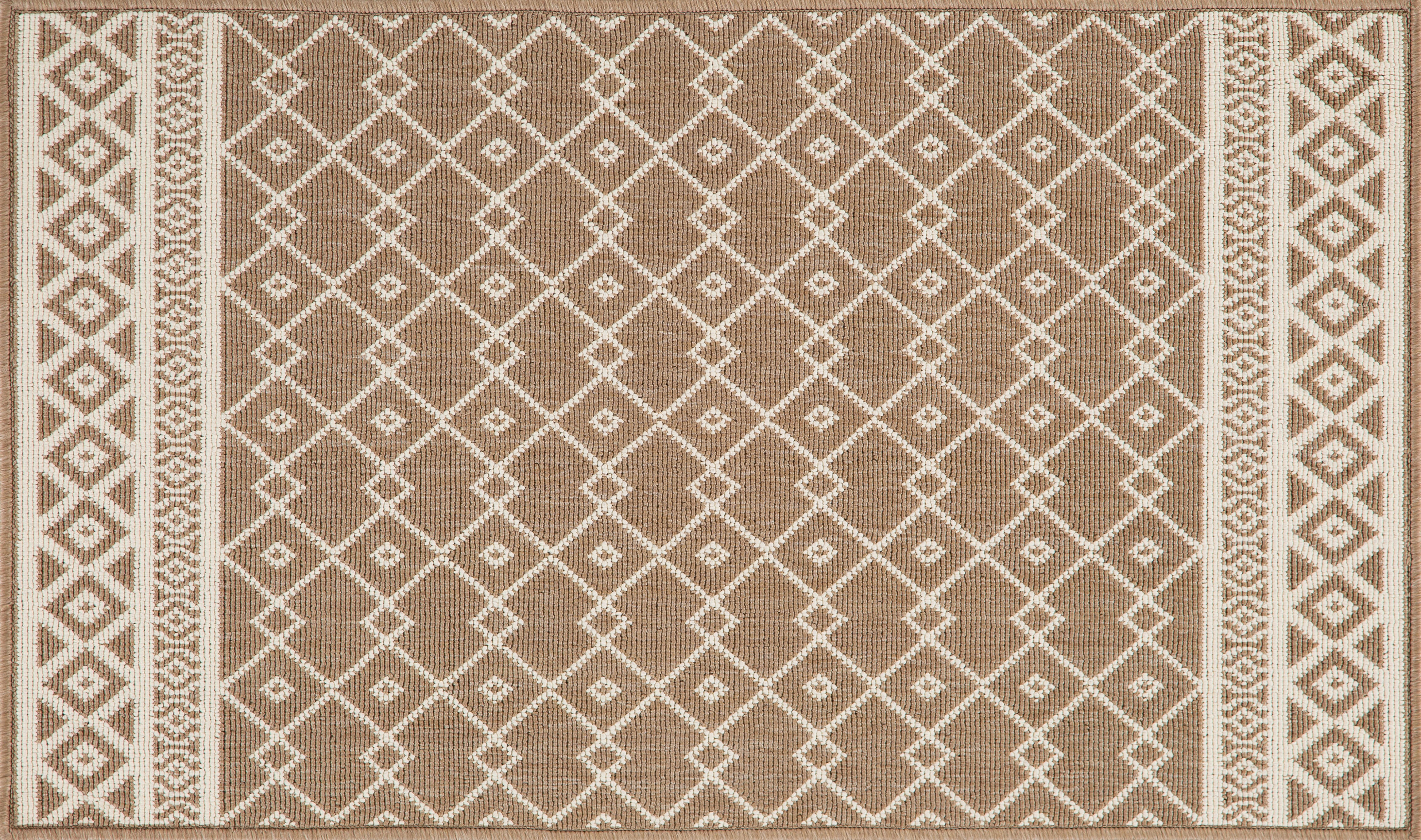 Alfombra pie de cama ext/int polipropileno abba jaipur marrón 50x80cm