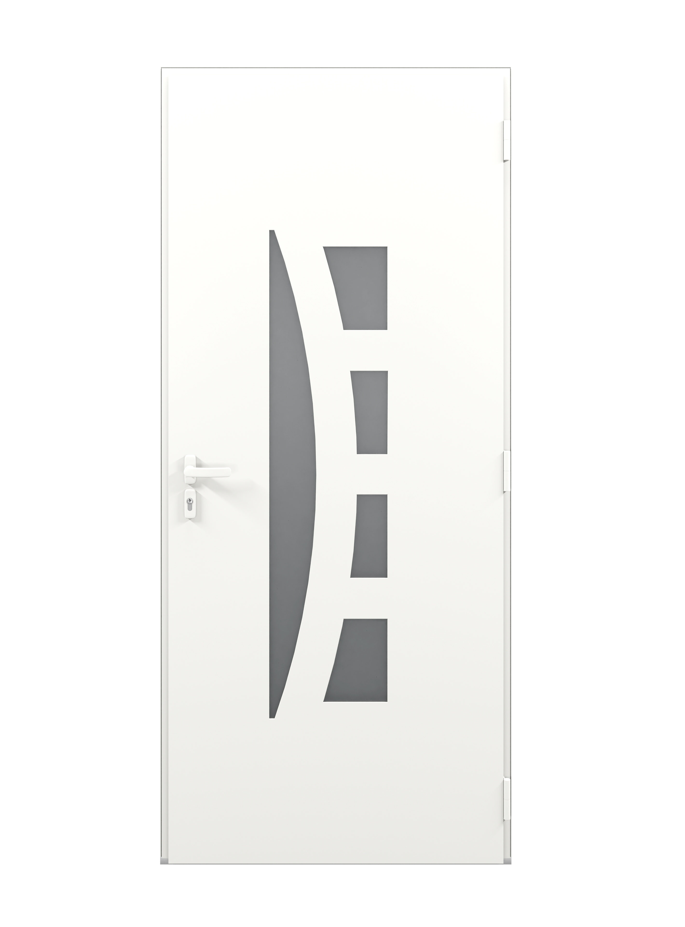 Porte d'entrée Acier Riwa Essentiel H.215xl.90 gris, poussant gauche - 4