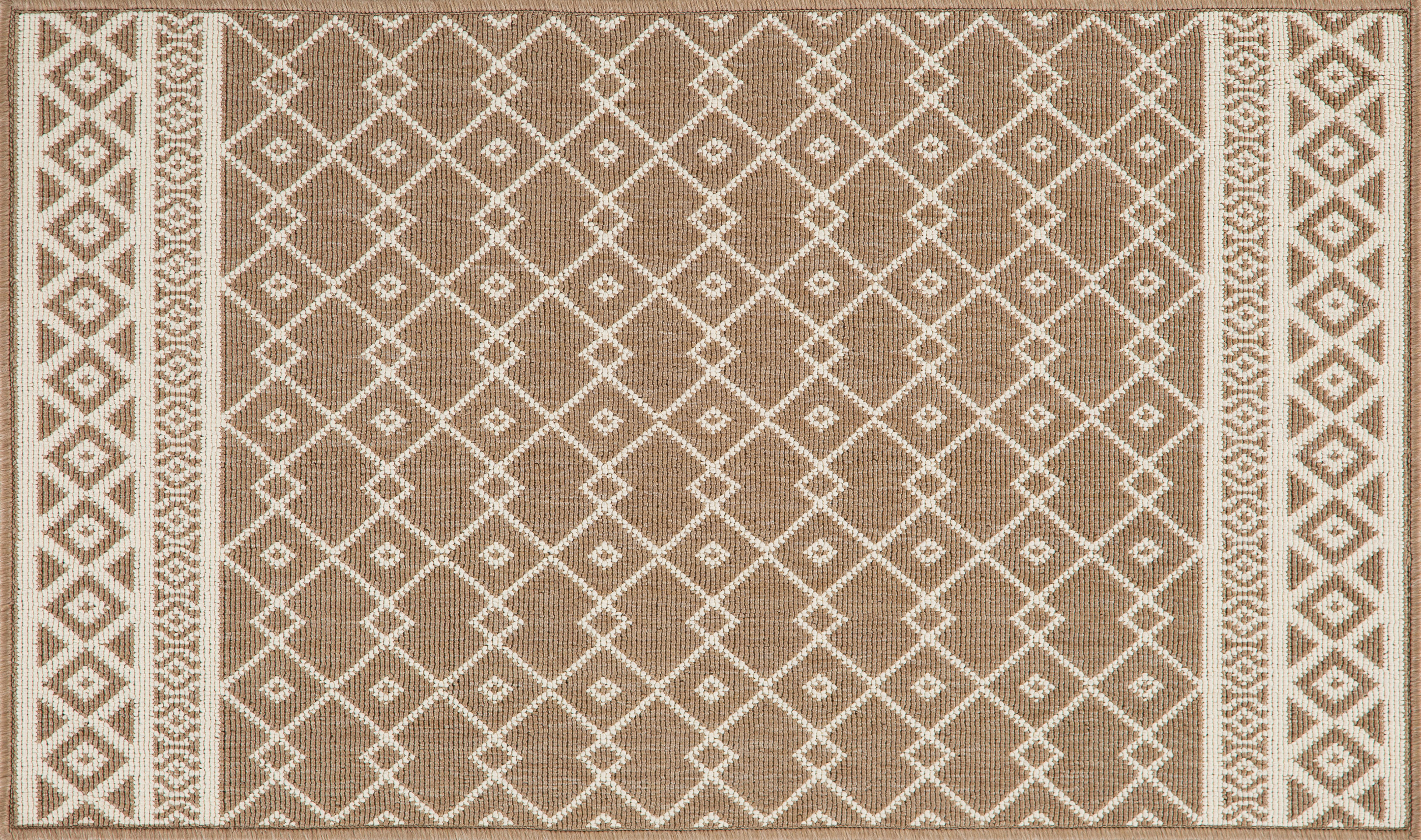 Alfombra pie de cama ext/int polipropileno abba jaipur marrón 50x110cm