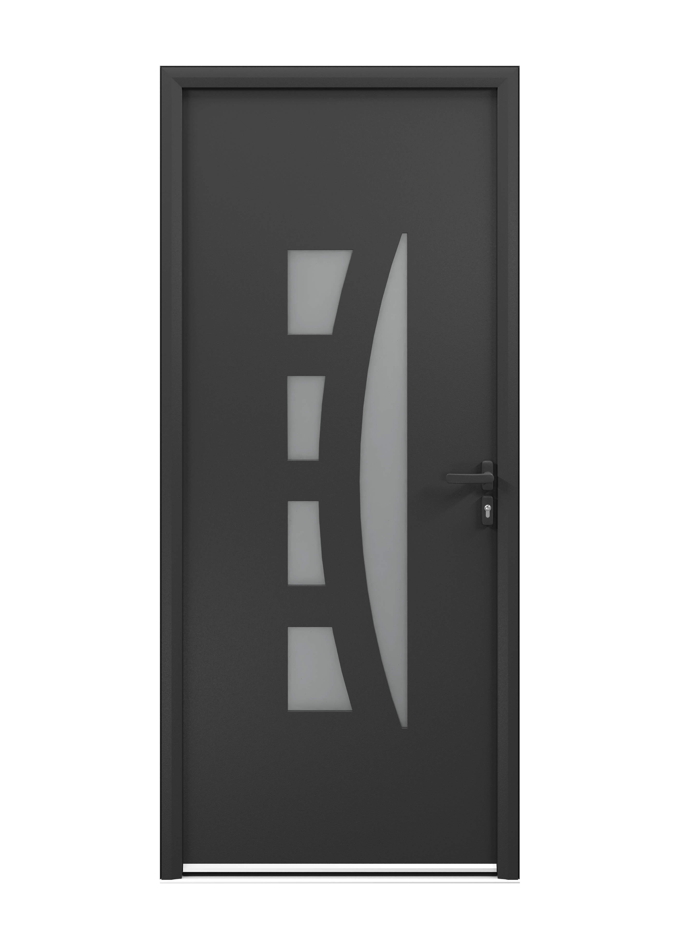 Porte d'entrée Acier Riwa Essentiel H.215xl.90 gris, poussant gauche - 3