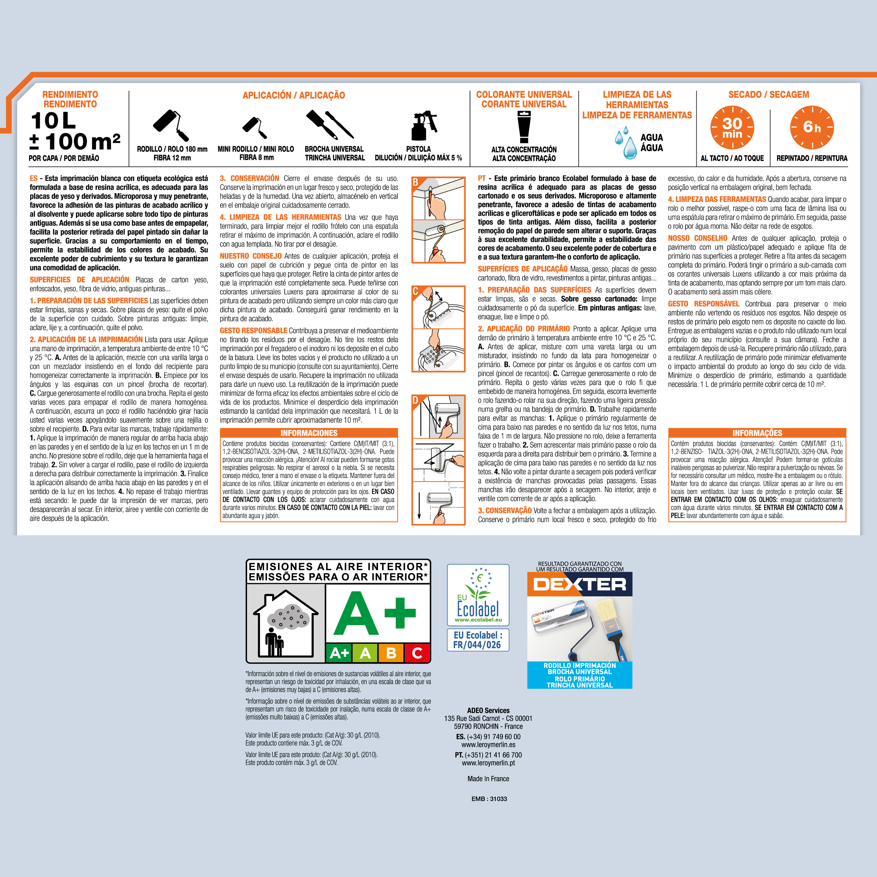 Imprimación cartón-yeso LUXENS 10l - 5
