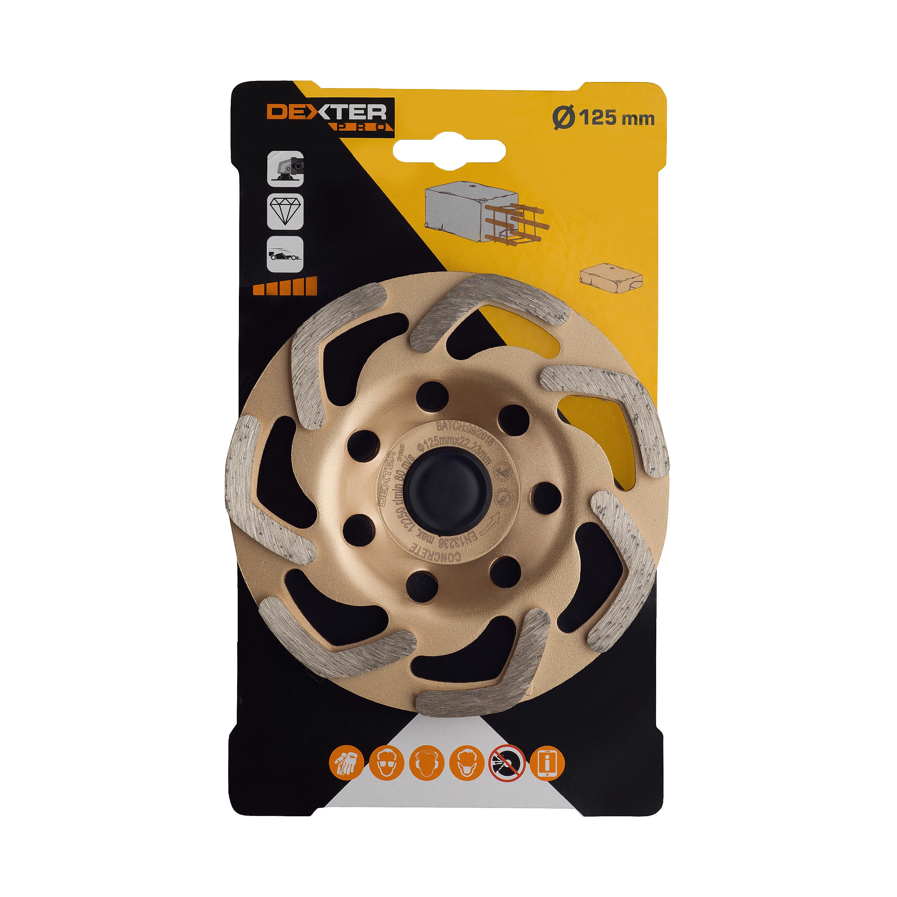 Disco diamante hormigon DEXTER PRO 125x22.2mm - 5