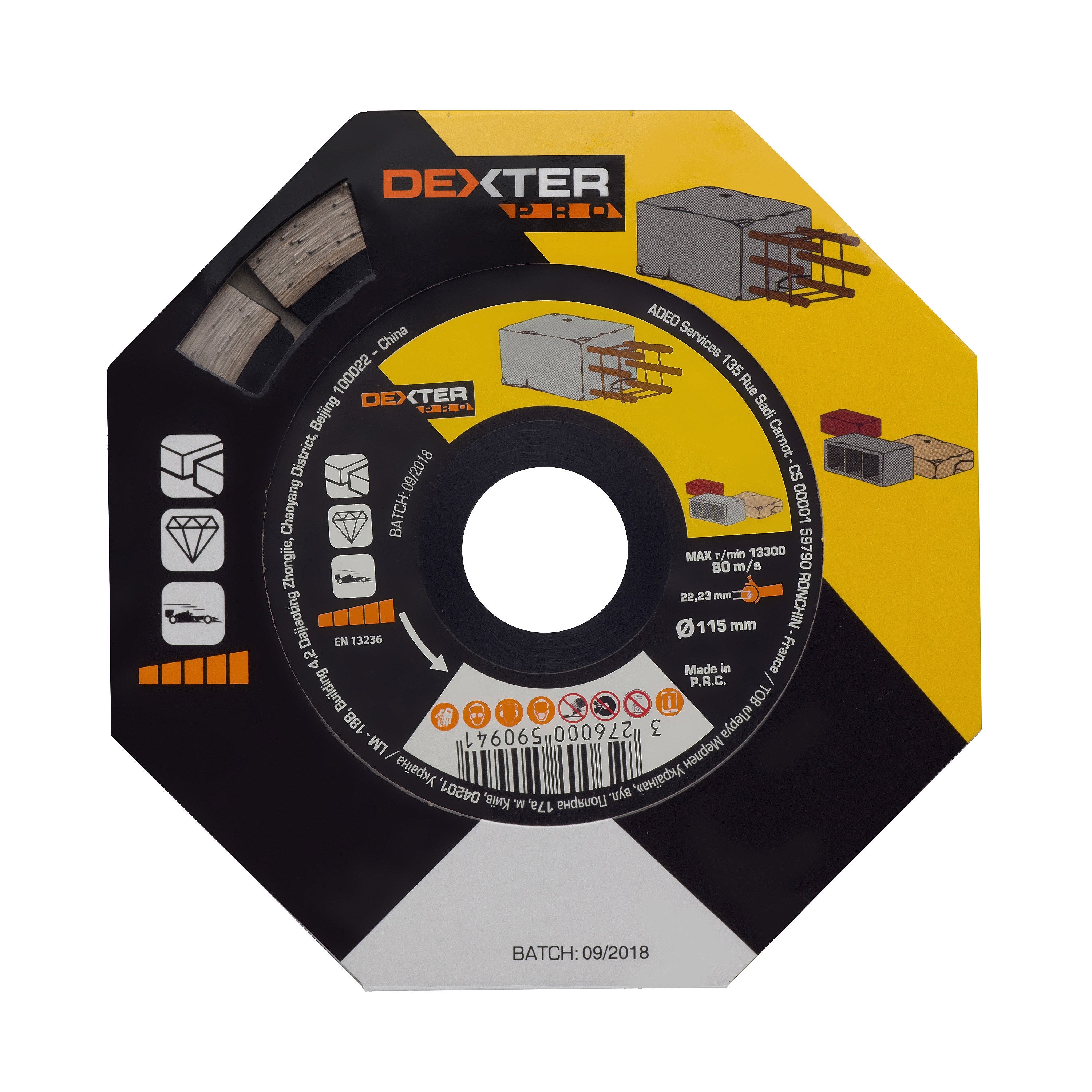 Disque diamant pour béton armé  DEXTER PRO, Ø115 mm - 2