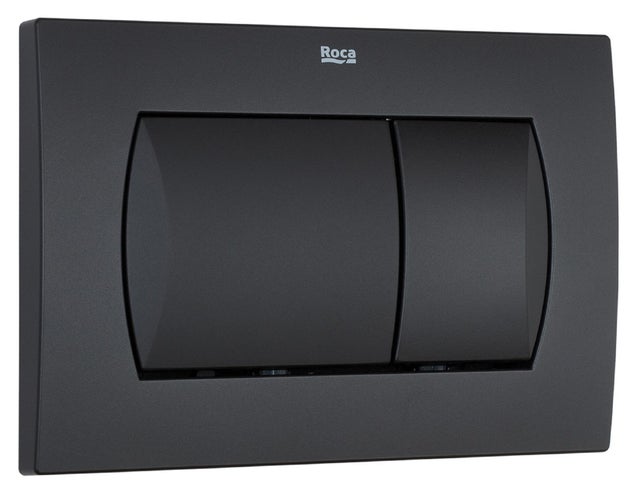 Pulsador ROCA Active negro mate para cisterna WC suspendido