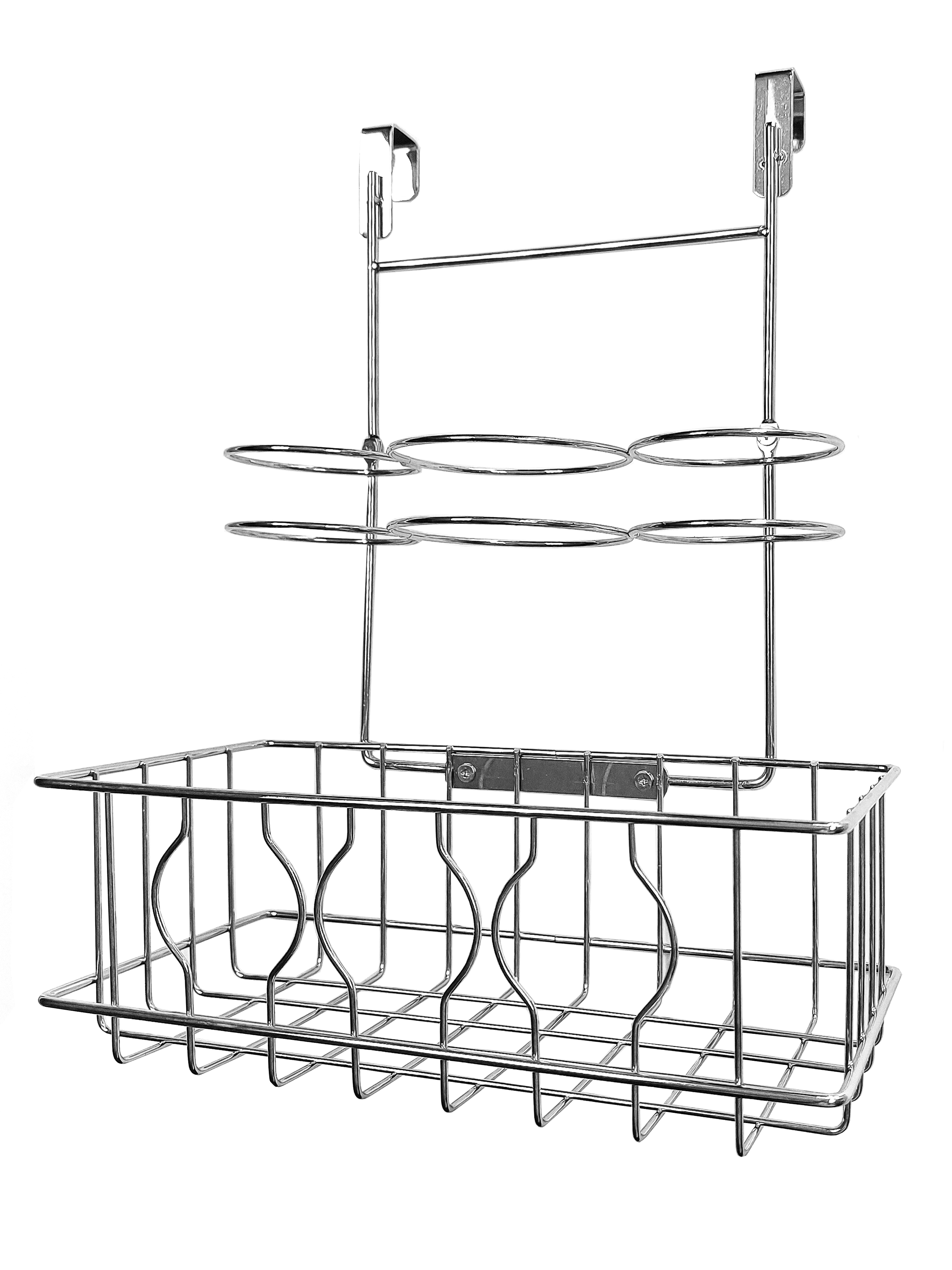 Soporte para secador, plancha de pelo cromado
