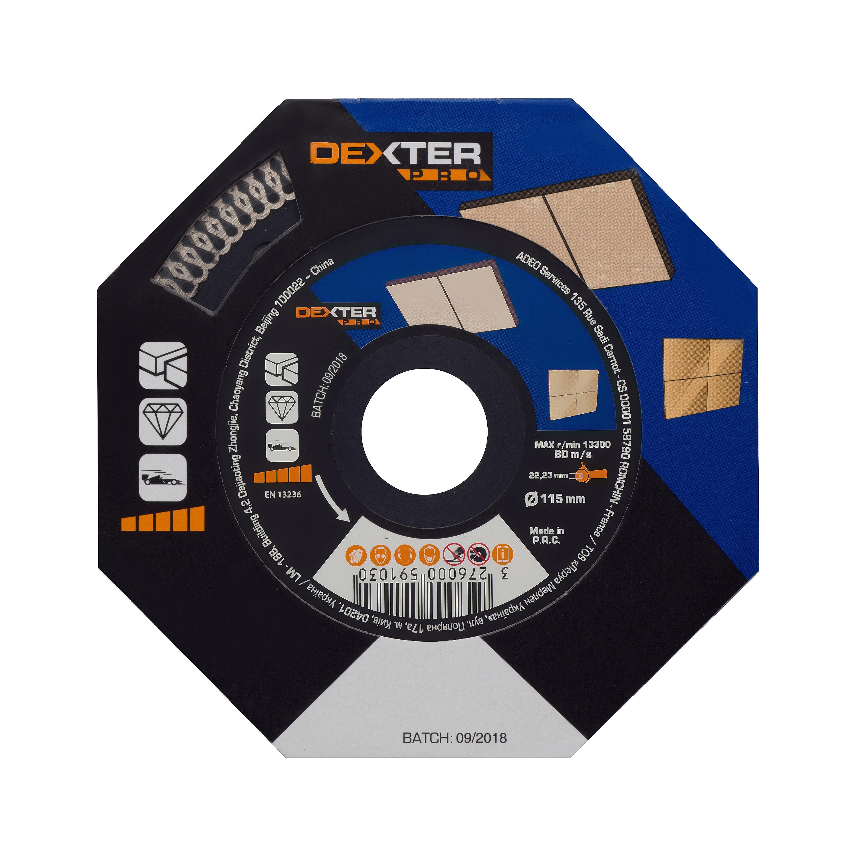 Disque diamant pour céramique, grès  DEXTER PRO, Ø115 mm - 2