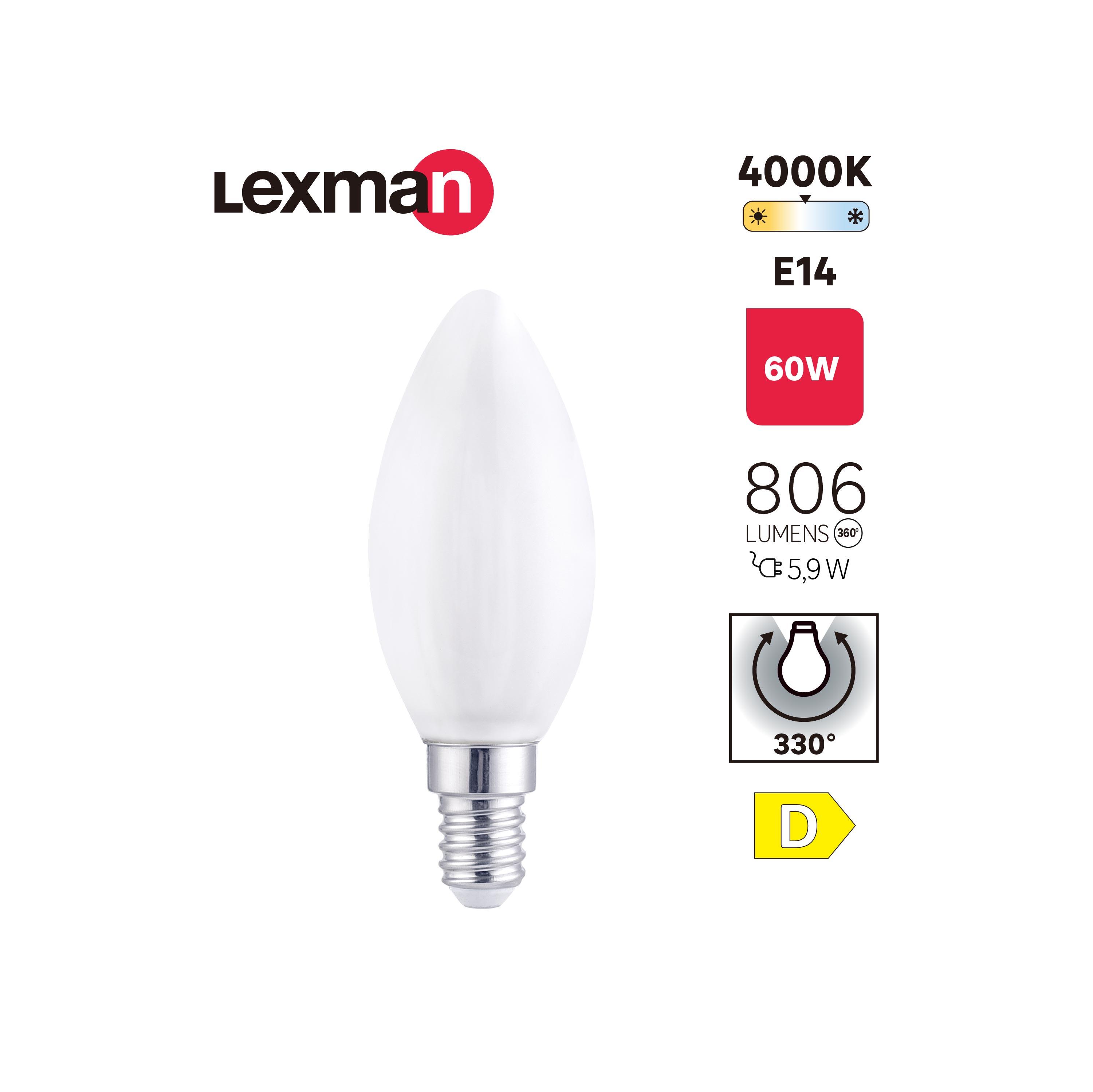 Żarówka LED E14 5,9 W 806 lm Neutralna biel Lexman - 4