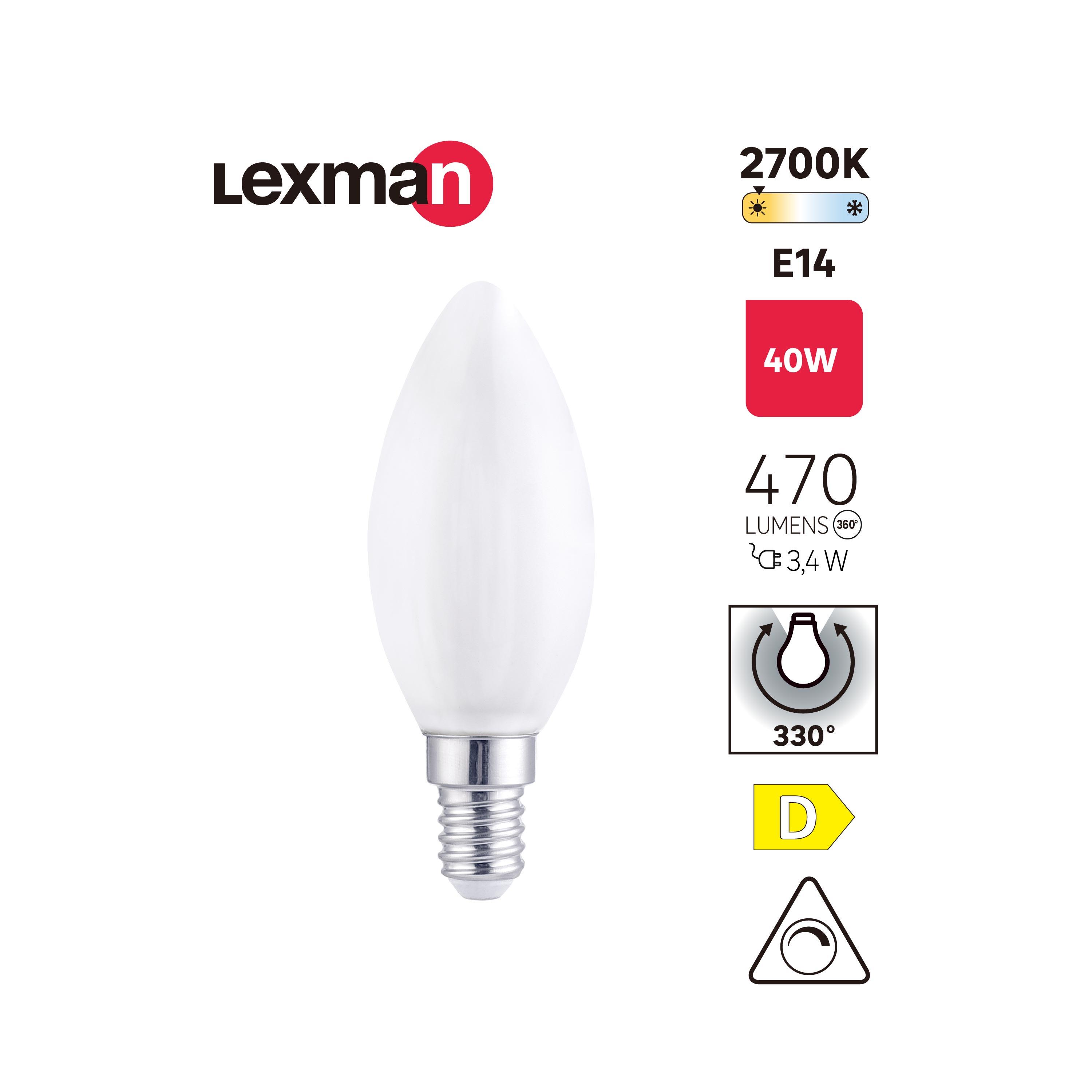 Żarówka LED E14 3,4 W 470 lm Ciepła biel Lexman - 4