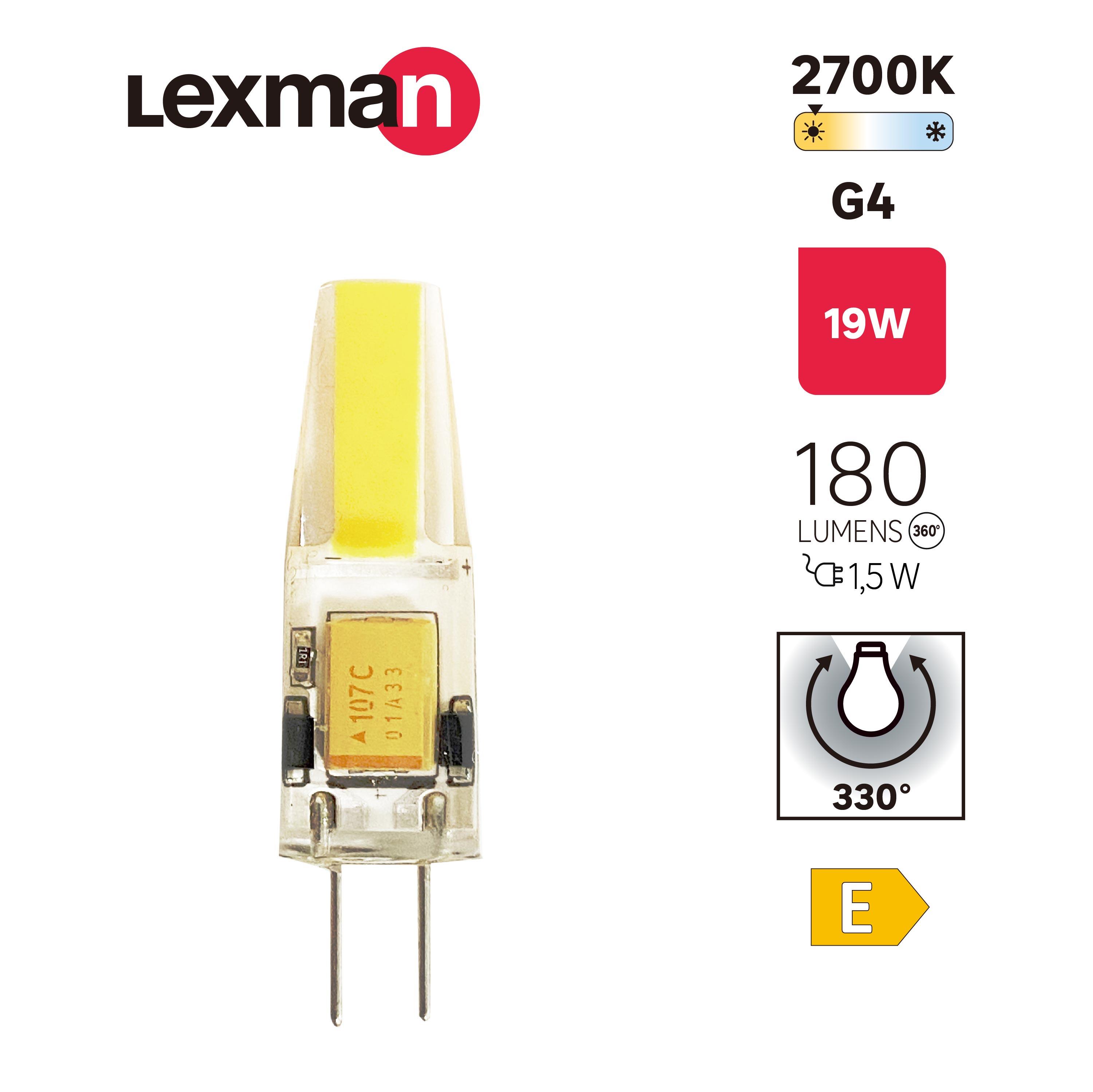 Żarówka LED G4 1,5 W 180 lm Ciepła biel Lexman	 - 4