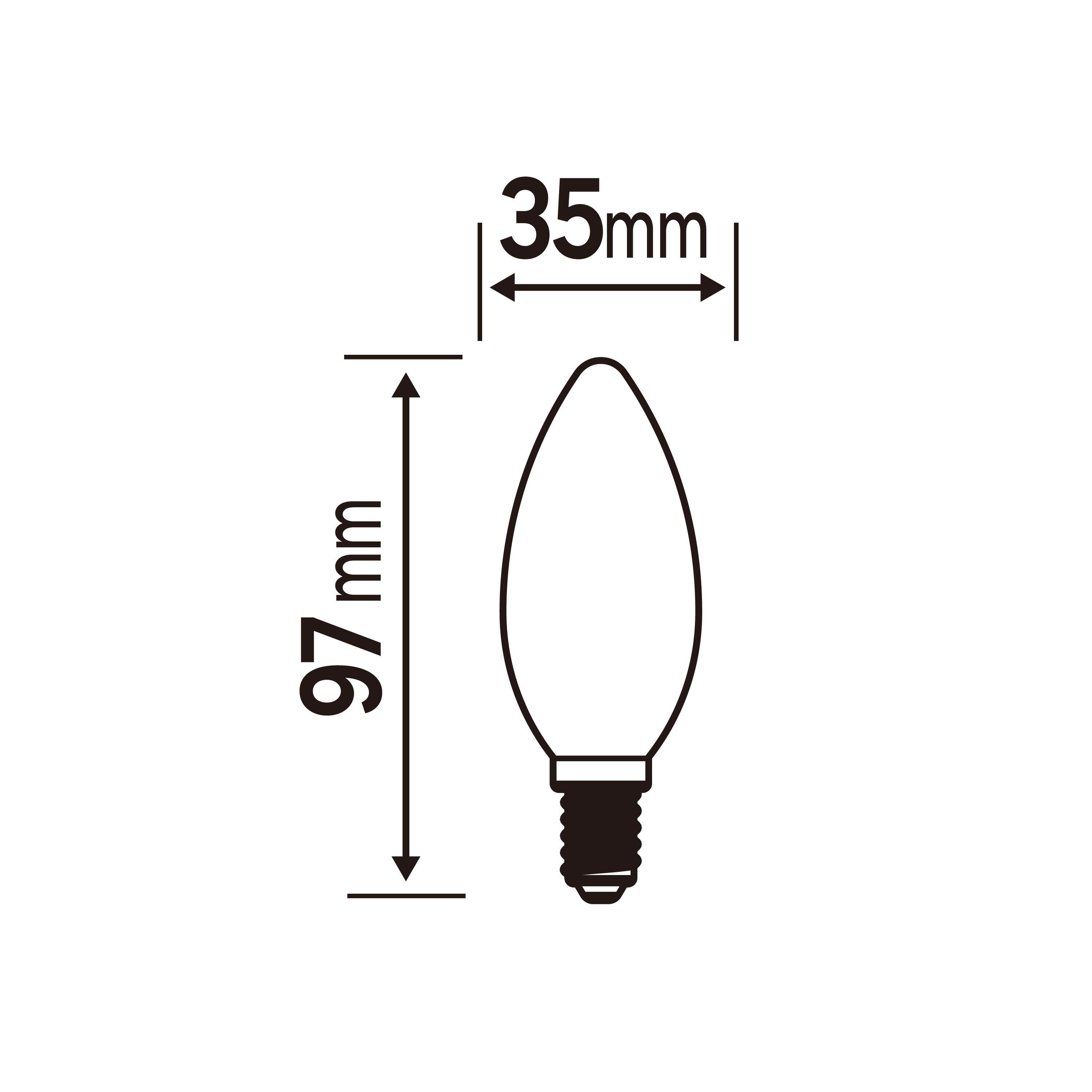 Żarówka LED E14 3,4 W 470 lm Ciepła biel Lexman - 2