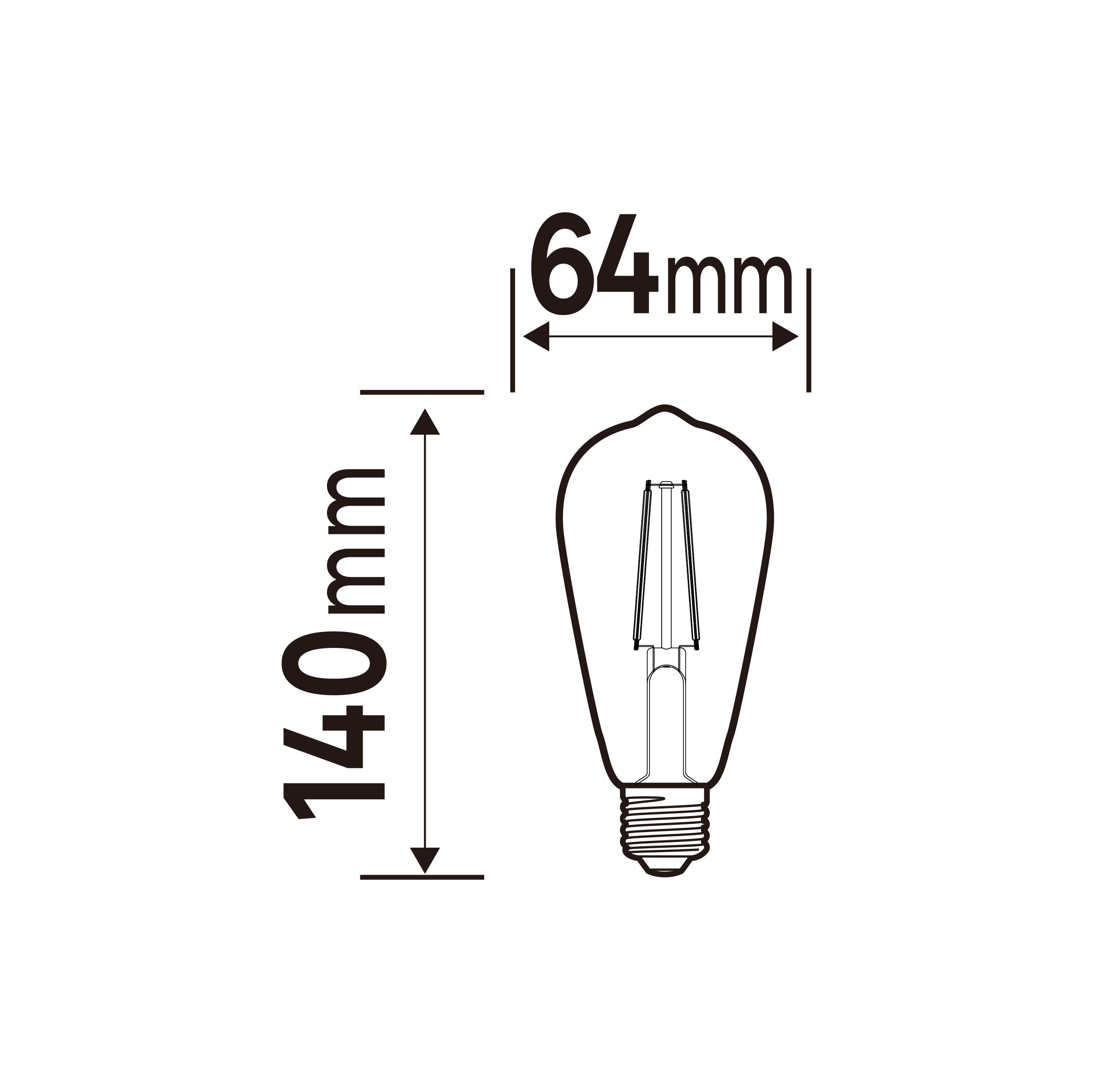 Lâmpada LED filamento ST64 E27 470 lm 2700 k Lexman - 7