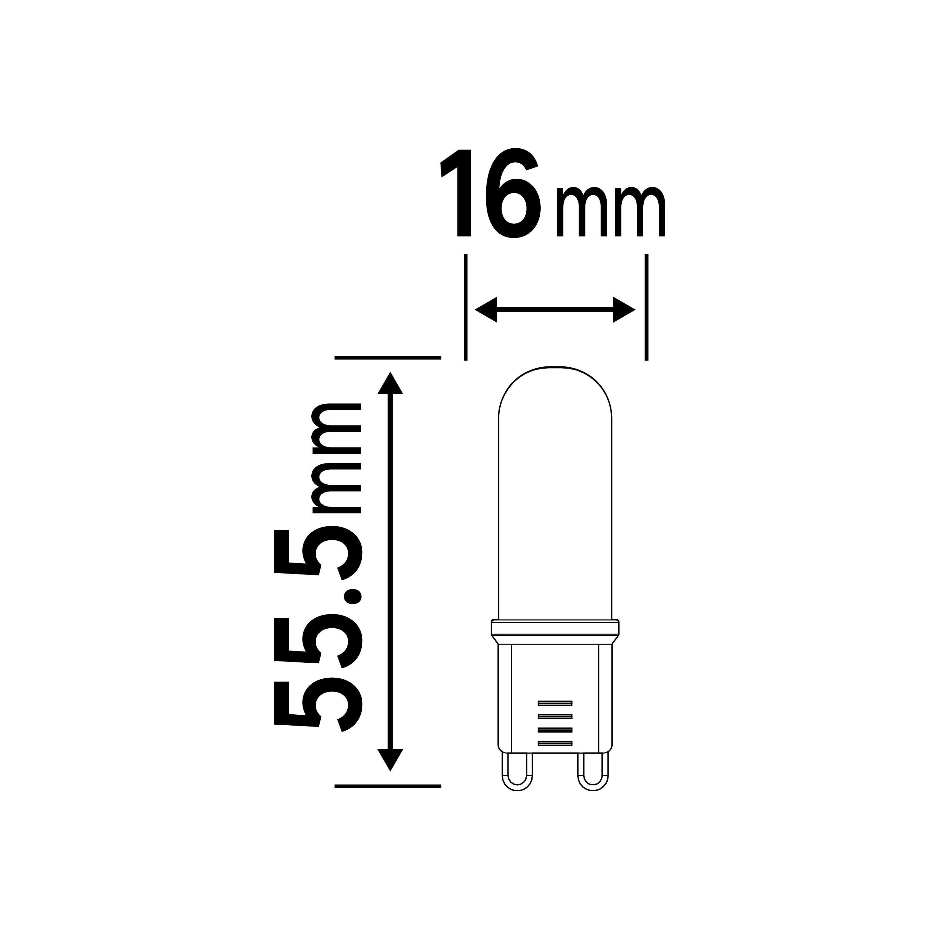 Ampoule led, capsule G9, 470lm = 40W, blanc chaud, LEXMAN - 2