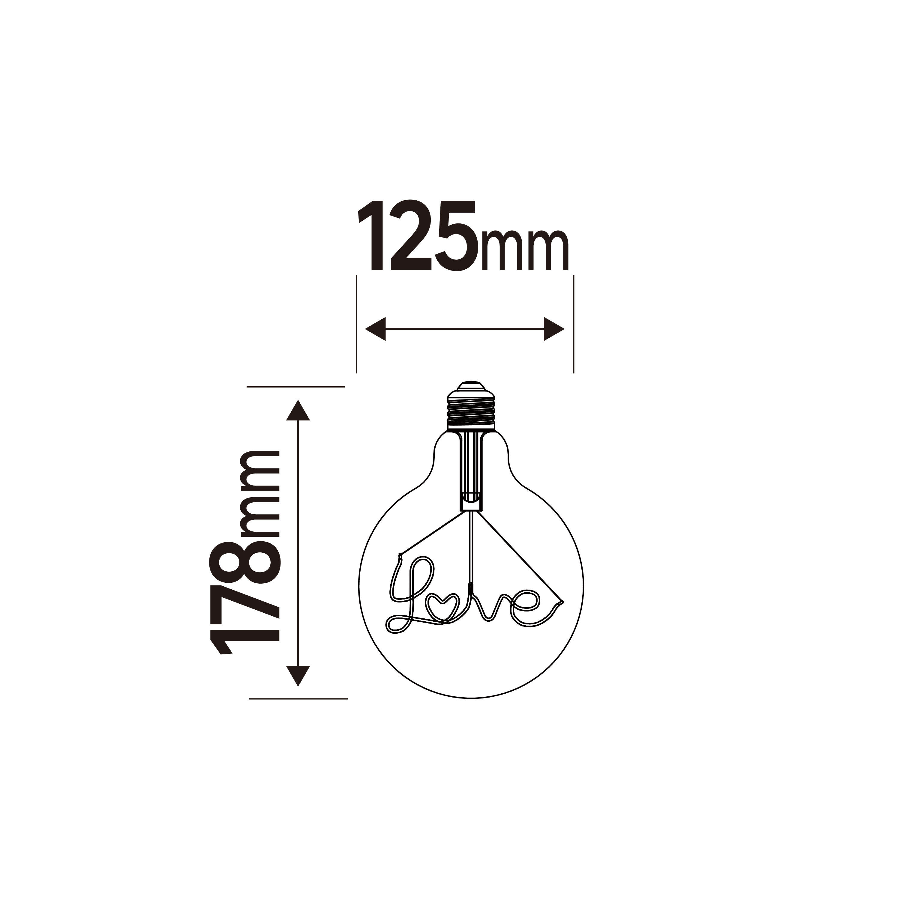 Bombilla LED filamento E27 200 lúmenes 3.5W color de la luz blanco cálido 1800K - 3