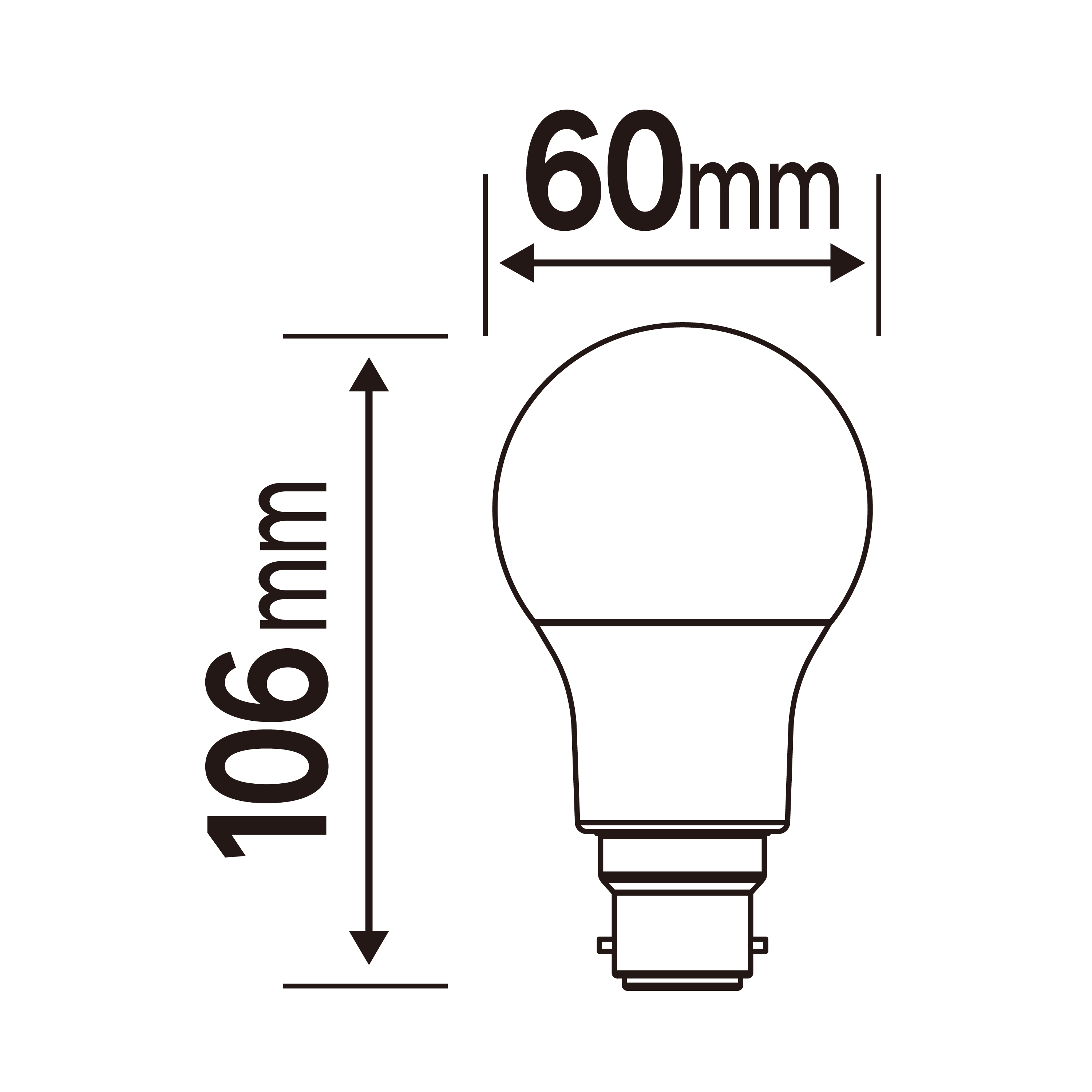 Ampoule led, B22, 470lm = 40W, blanc chaud - 4