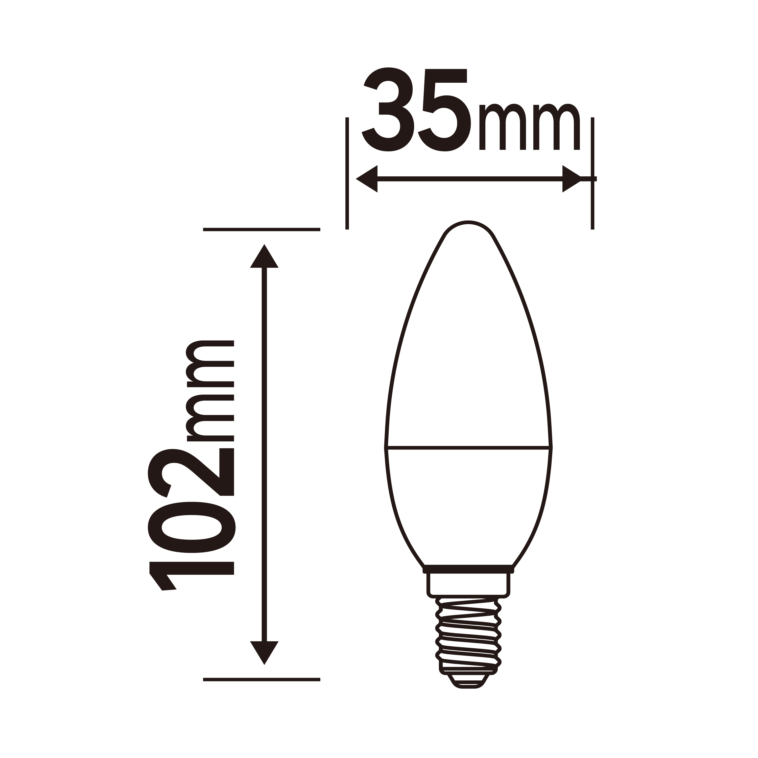 Lâmpada LED C35 E14 470 lm 4000 k 15000H - 3
