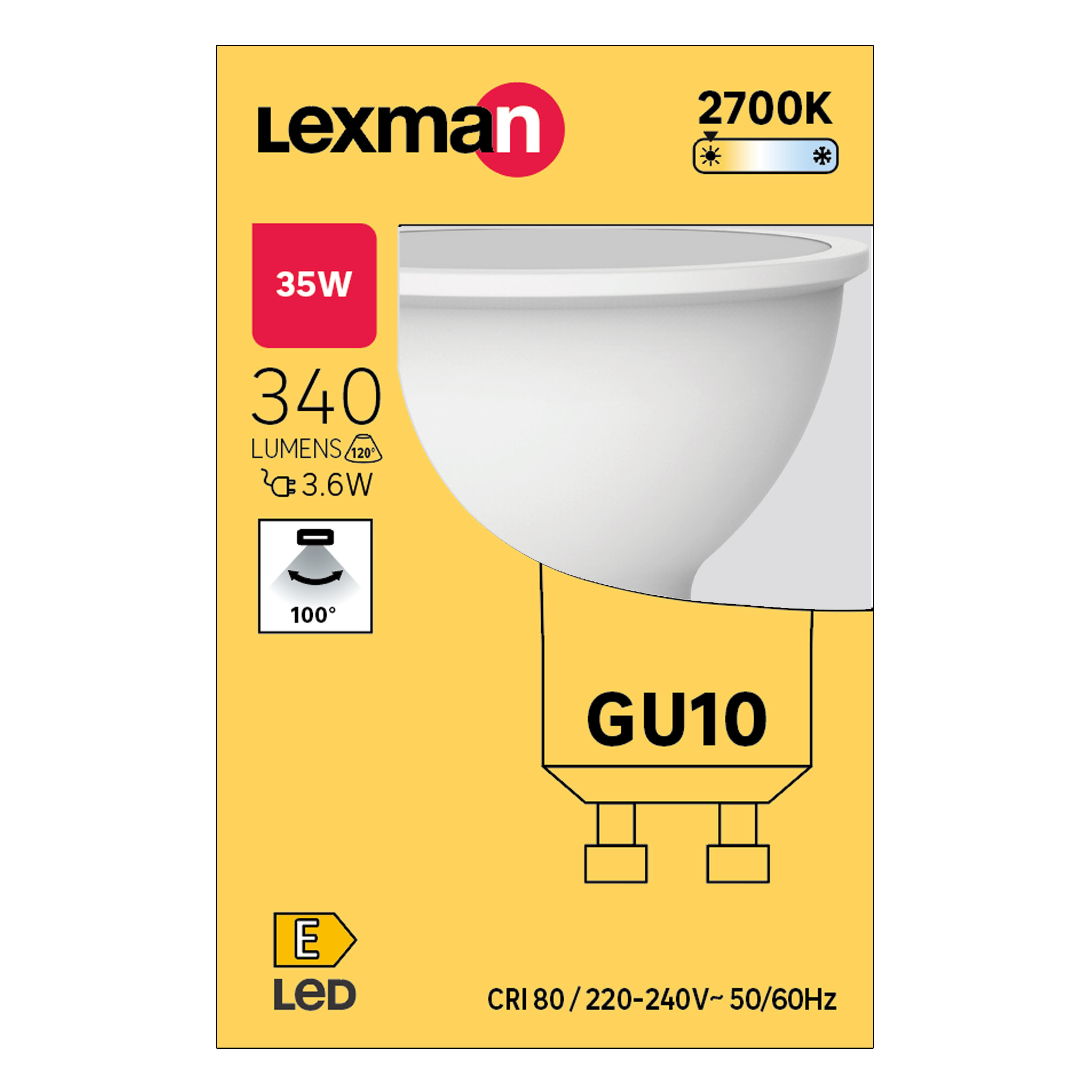 Lâmpada led decorativa GU10 340 lm 2700k CB Lexman - 8