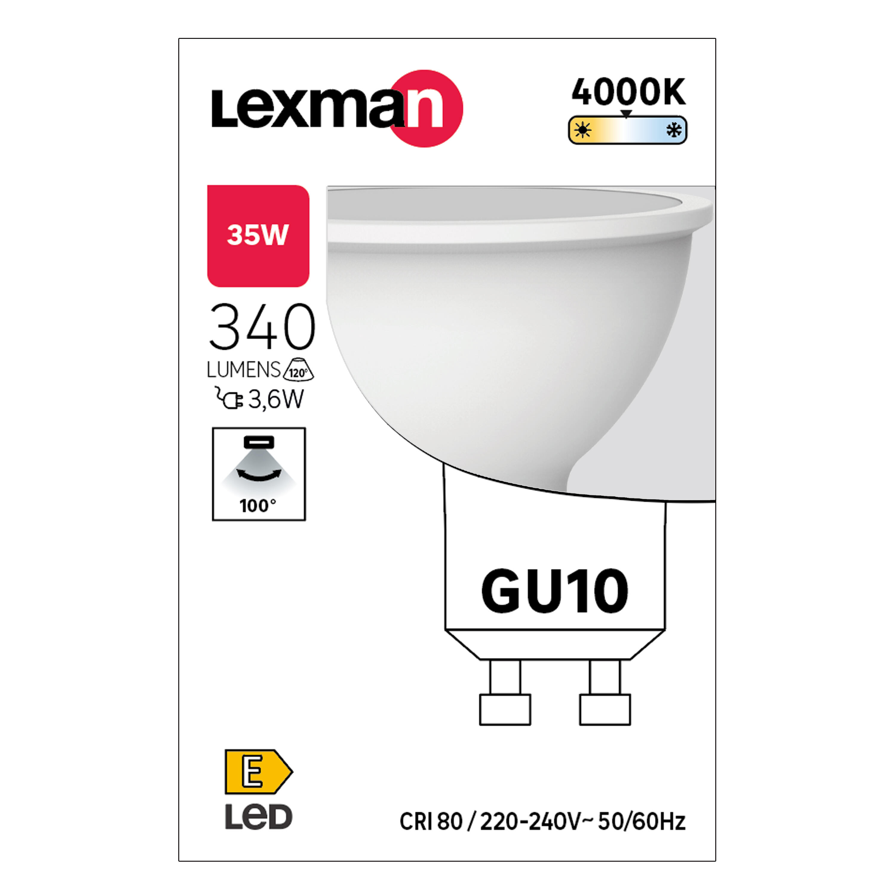 Lâmpada led decorativa GU10 BR 340 lm 100D Lexman - 8