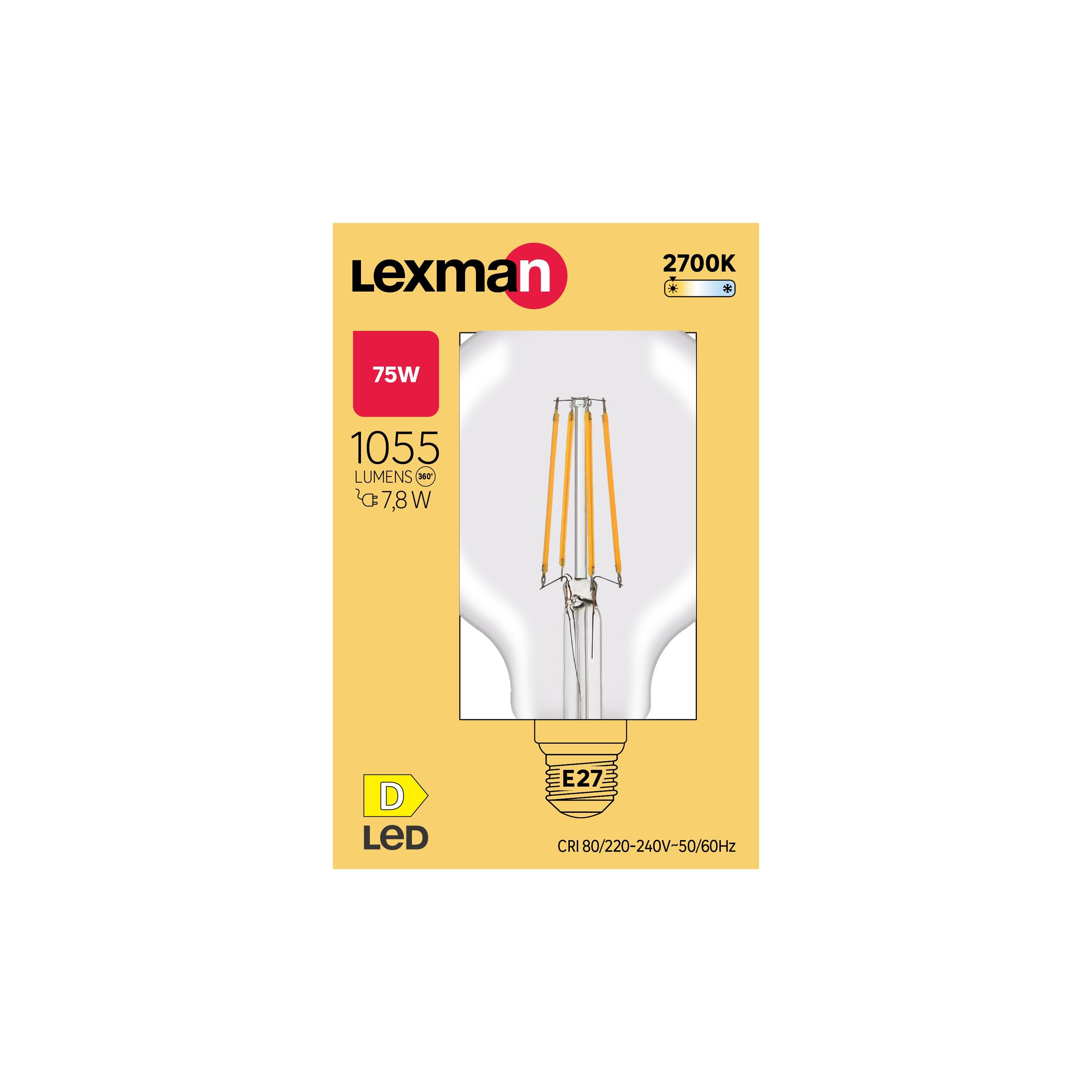 Lâmpada LED filamento G95 E27 1055 lm 2700 k Lexman - 5