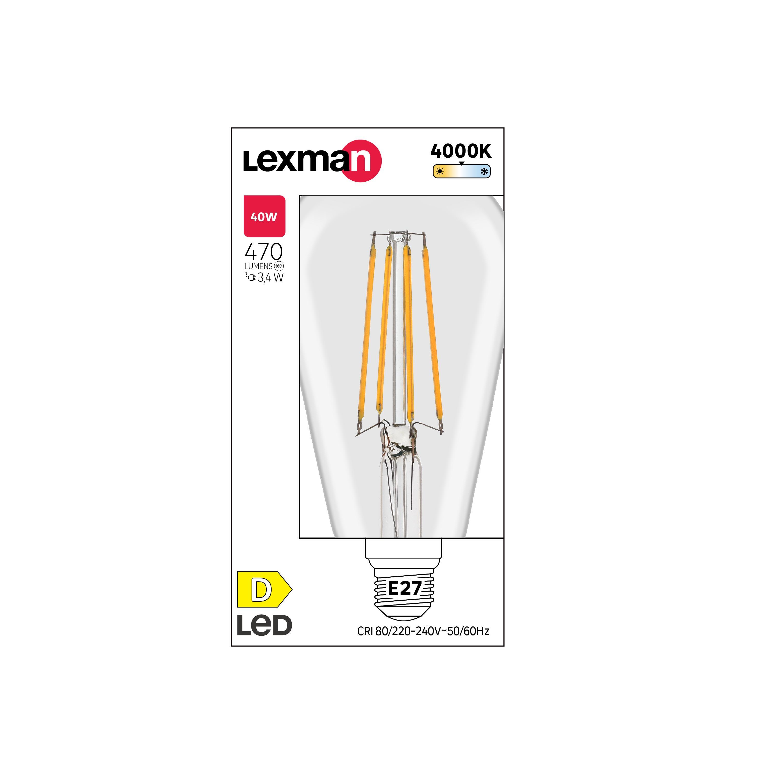 Lâmpada LED filamento ST64 E27 470 lm 4000 k Lexman - 9
