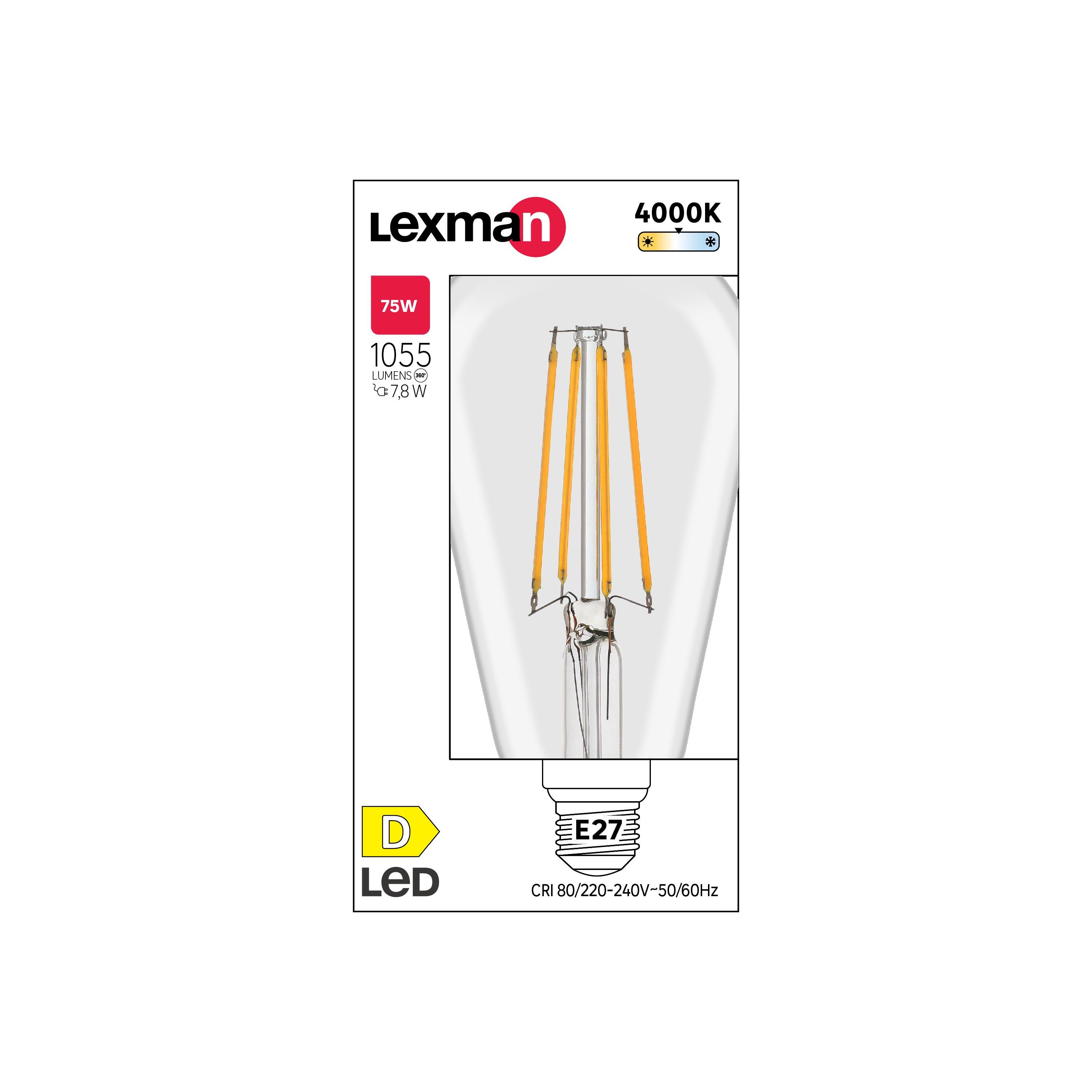 Lâmpada LED filamento ST64 E27 1055 lm 4000 k Lexman - 6