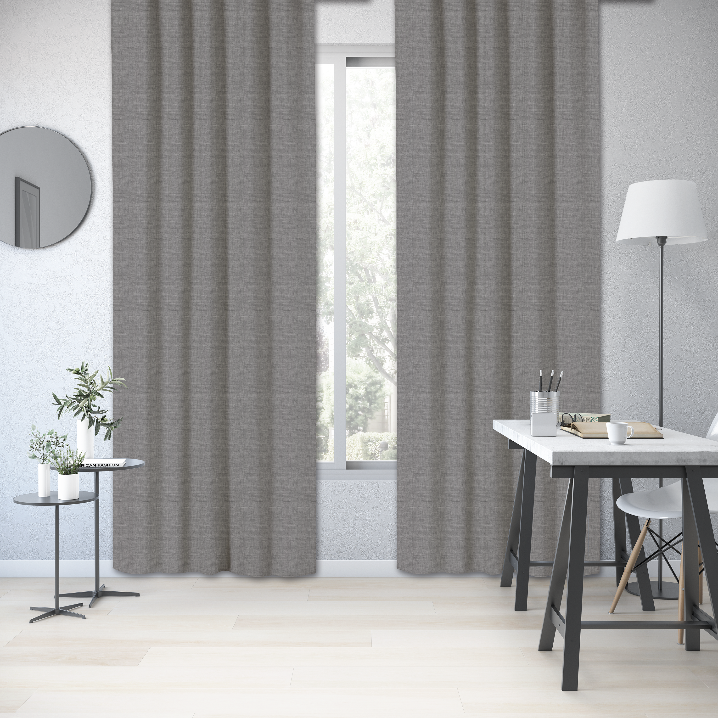 Zasłona Raspberry Granit szara 200 x 280 cm na taśmie Inspire - 14