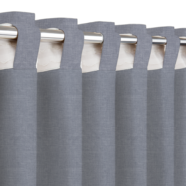 Tenda INSPIRE Rasberry ink 5 blu, fettuccia e passanti nascosti 200x280 cm