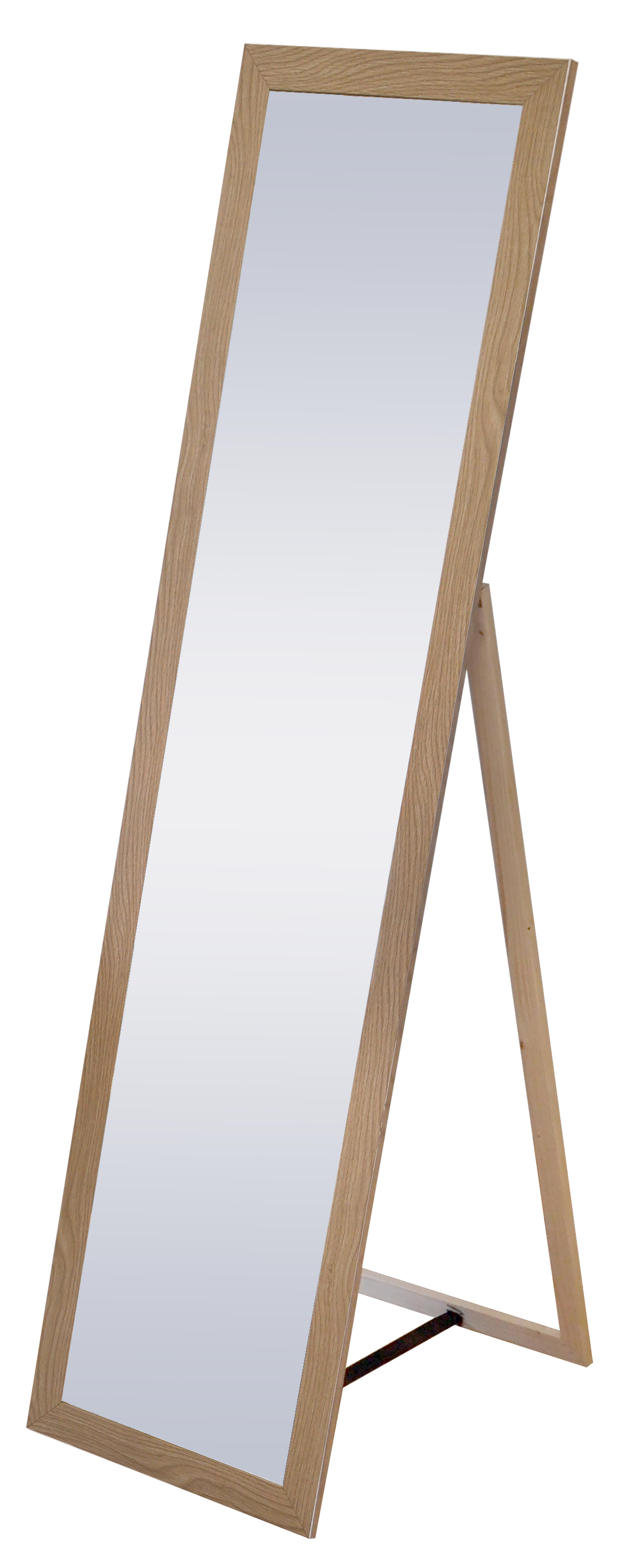 Espejo enmarcado rectangular ted roble claro 37 x137 cm