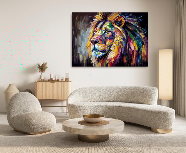 Pintura impresa sin marco Leon paint 100x140cm