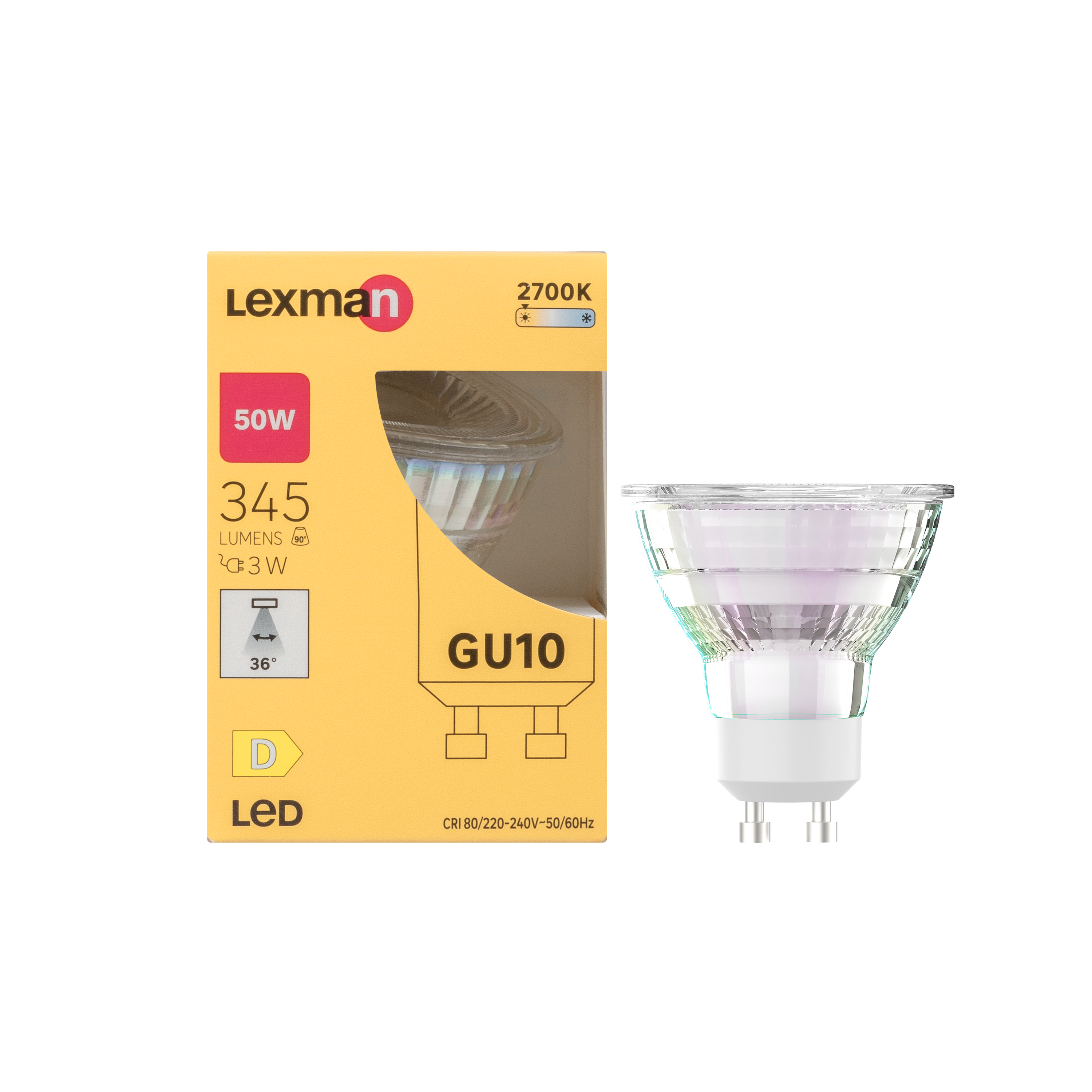 Lâmpada led GU10 VID 345 lm 2700K Lexman - 2
