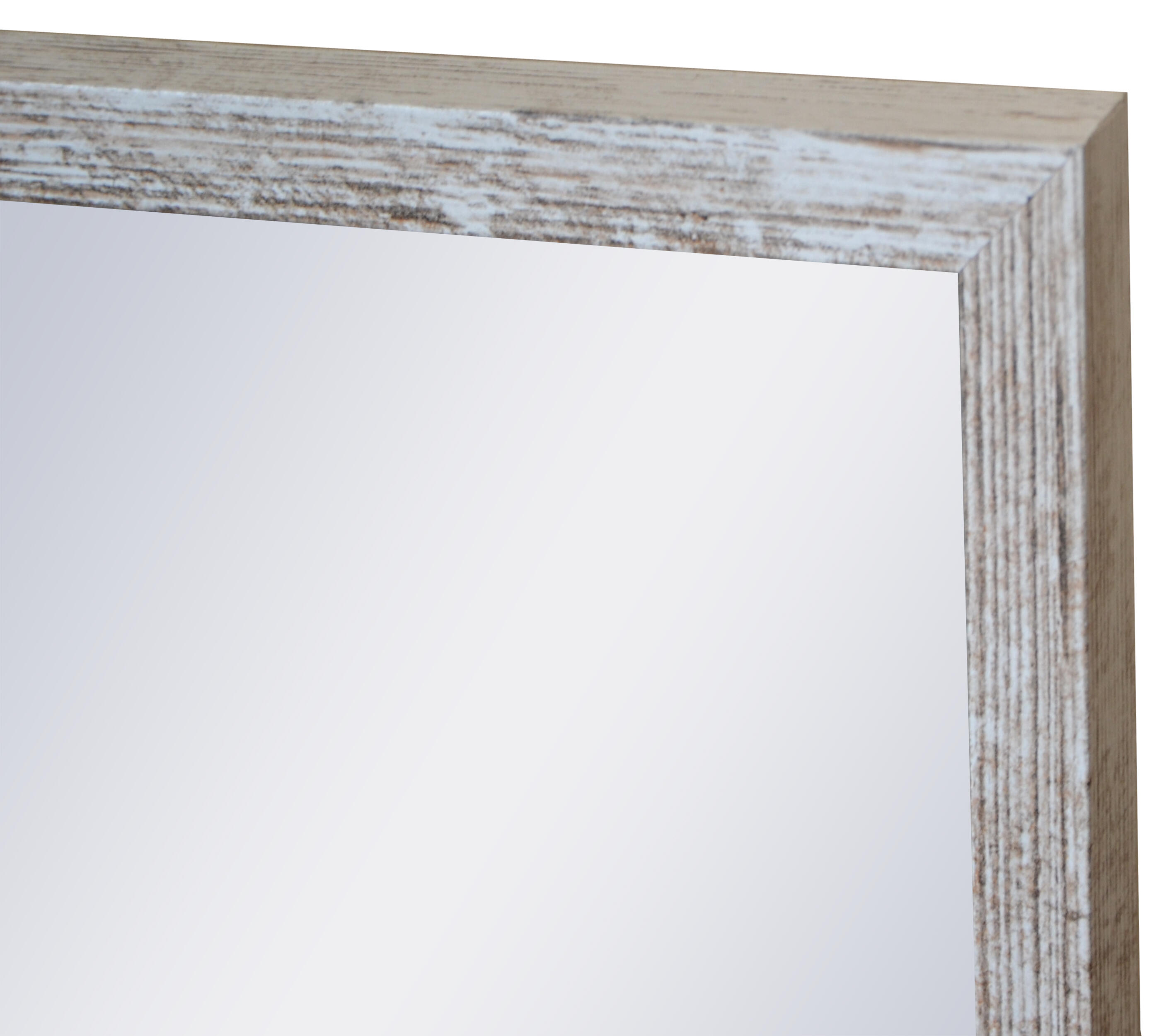 Espejo enmarcado de pared o suelo rectangular Unic MDF blanco mate  de 42 x 102 cm - 4