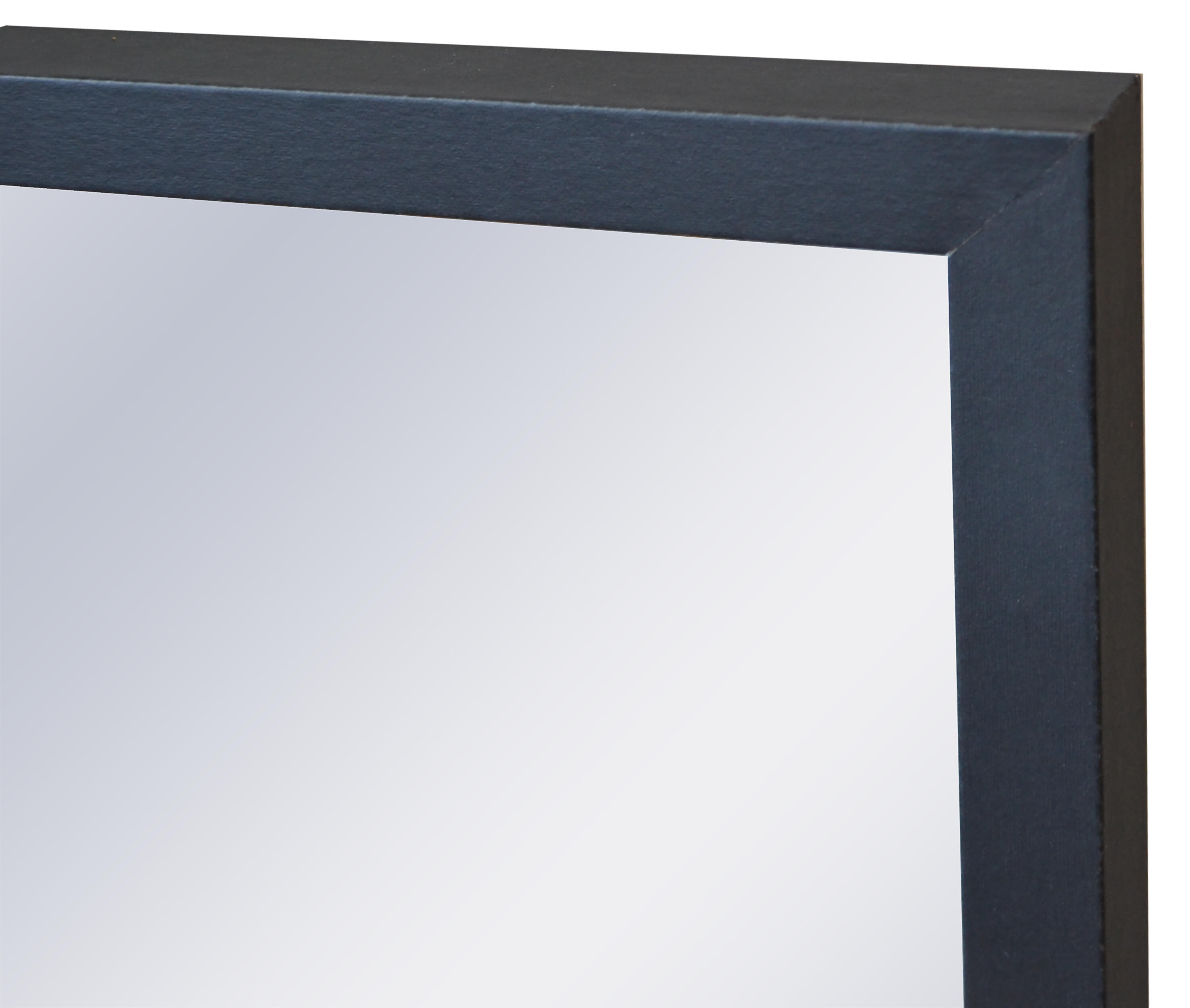 Espejo enmarcado de pared o suelo rectangular Unic MDF negro mate  de 42 x 102 cm - 4