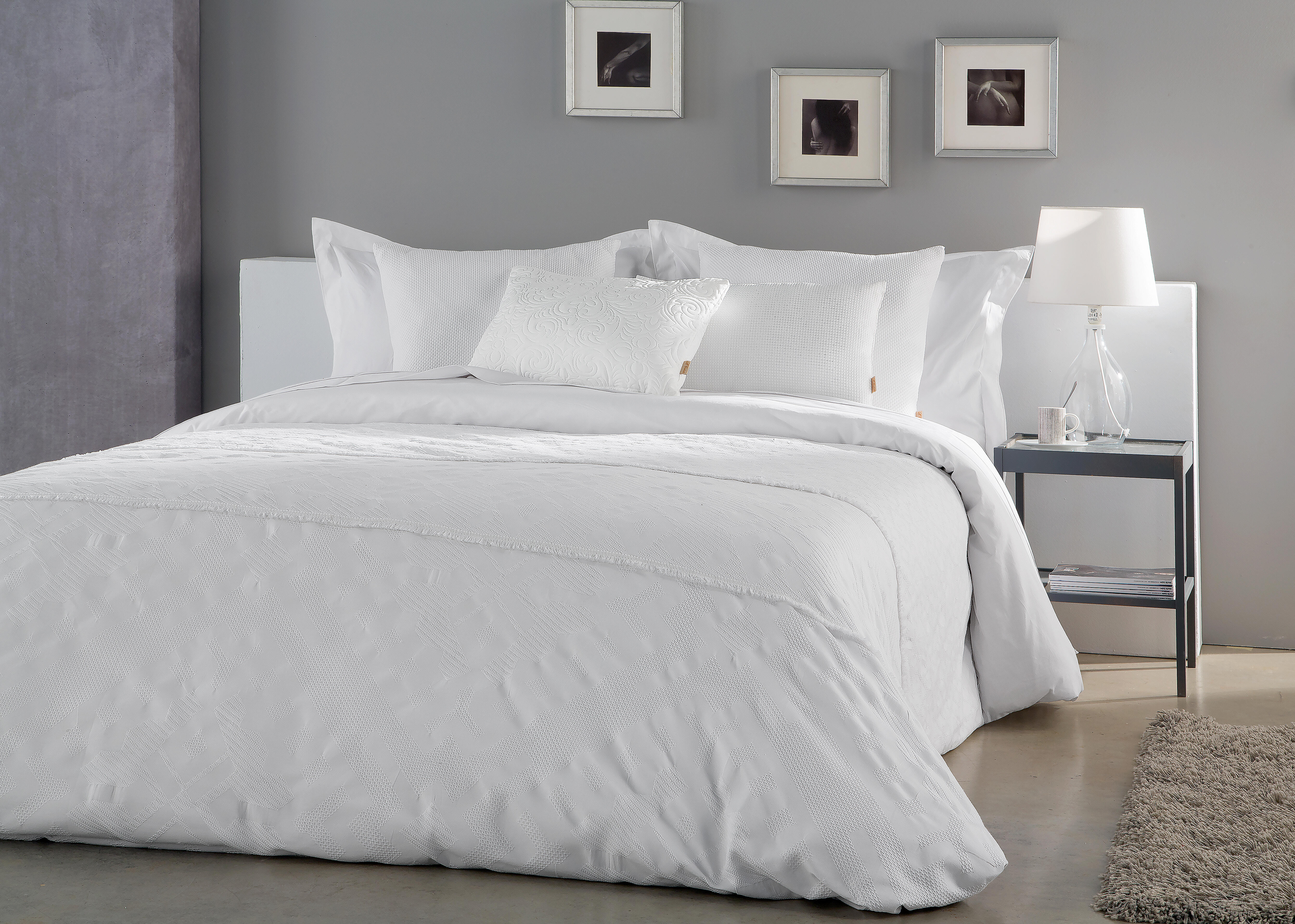 Funda nórdica kom poliéster 180 hilos blanco cama de 200 cm