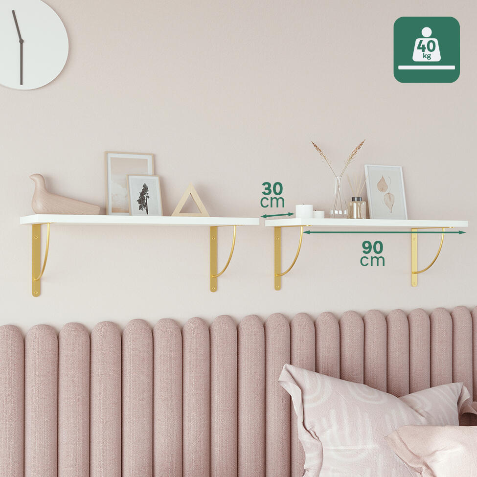 Equerre Bi bop acier laitonné doré, H.23 x P.23 cm - 5