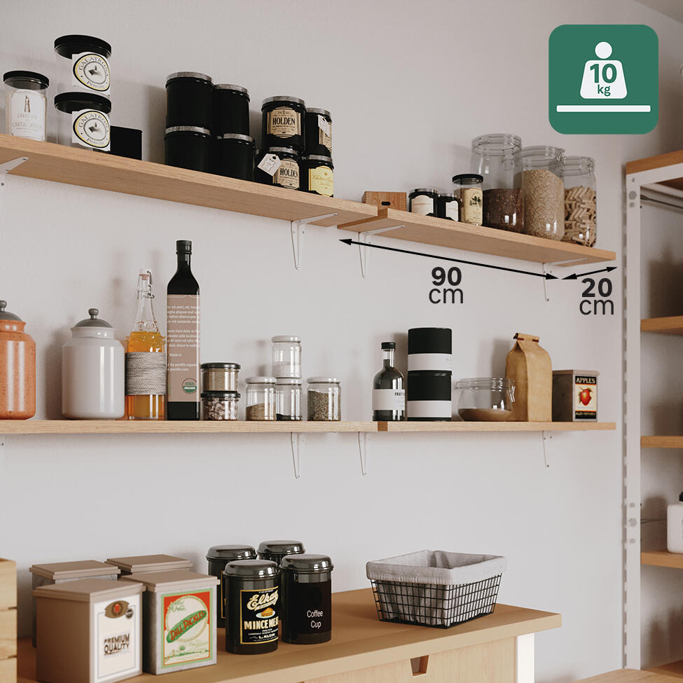 Equerre Normo acier peint blanc, H.12.5 x P.10 cm - 4