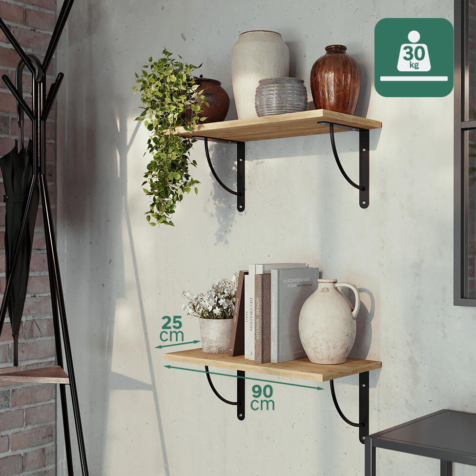 Equerre Bi bop acier peint noir, H.18 x P.18 cm - 6