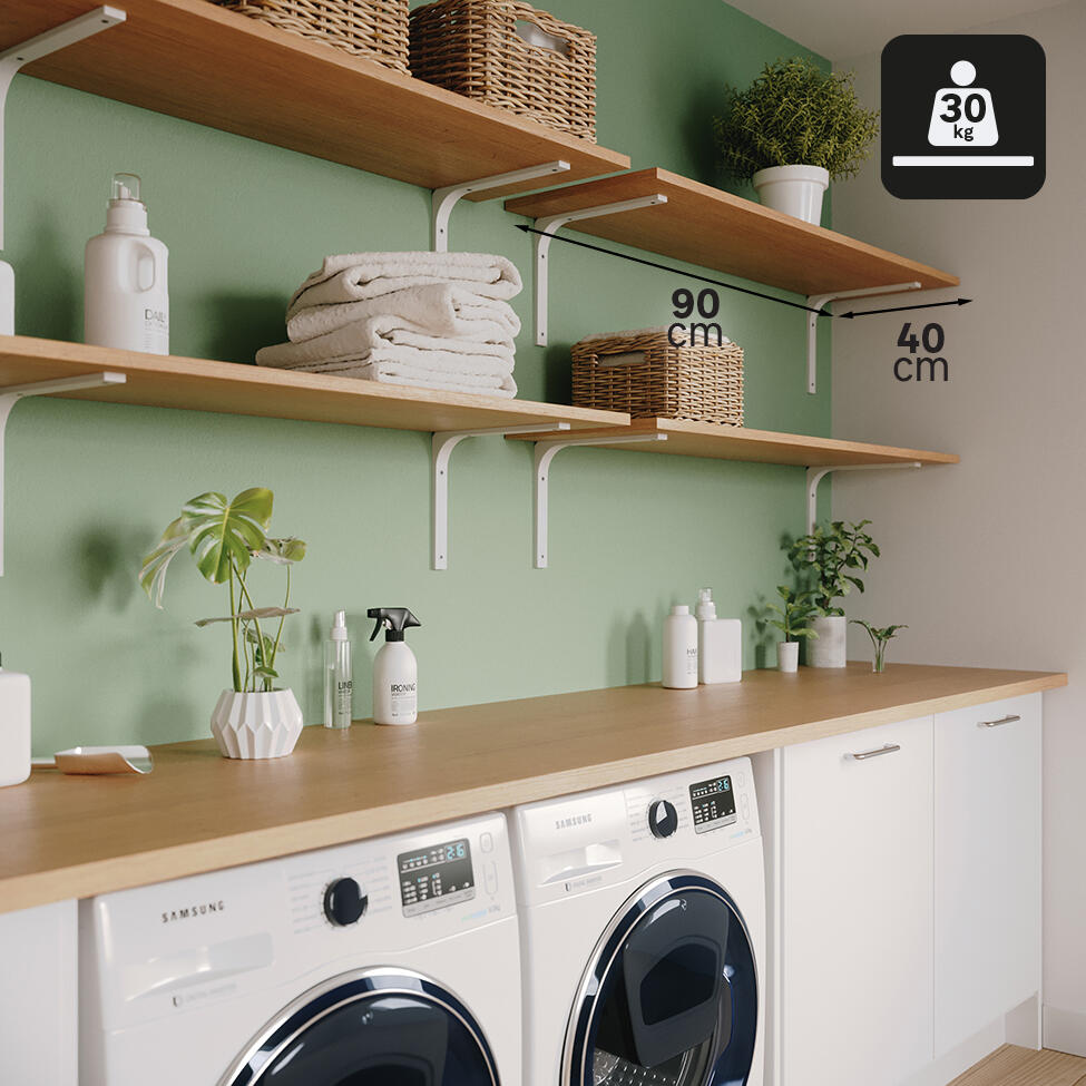 Suporte para prateleira aço branco 25x30 cm 30 kg Modern - 4