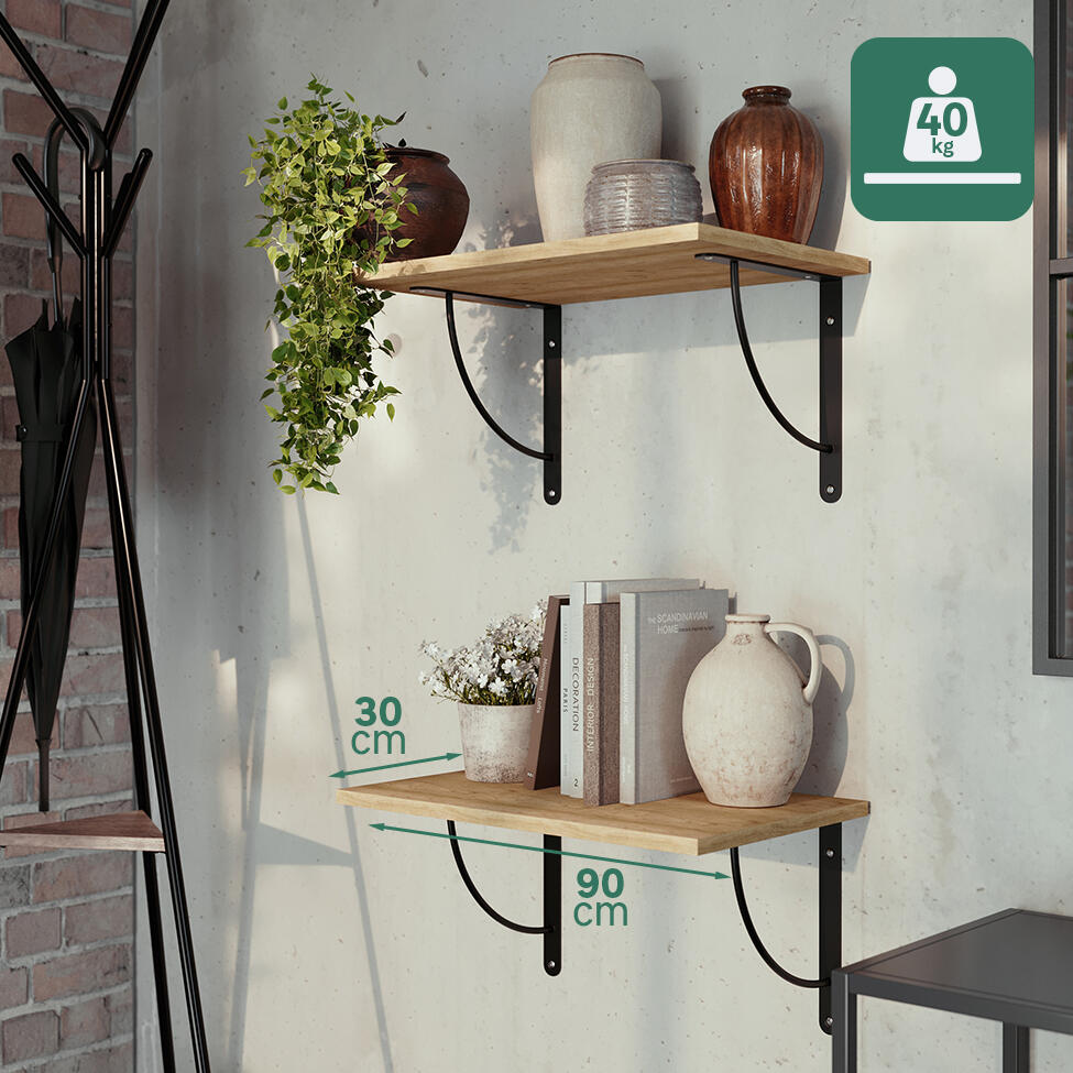 Reggimensola Bibop in acciaio verniciato nero, H 23 X P 23 cm portata 40 kg - 5