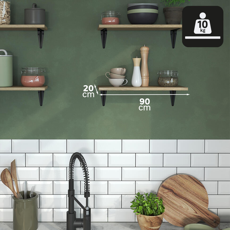 Equerre Normo acier peint noir, H.12.5 x P.10 cm - 4