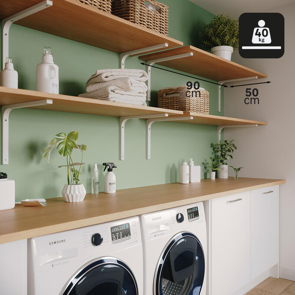 Suporte para prateleira aço branco 30x40 cm 40 kg Modern - 4